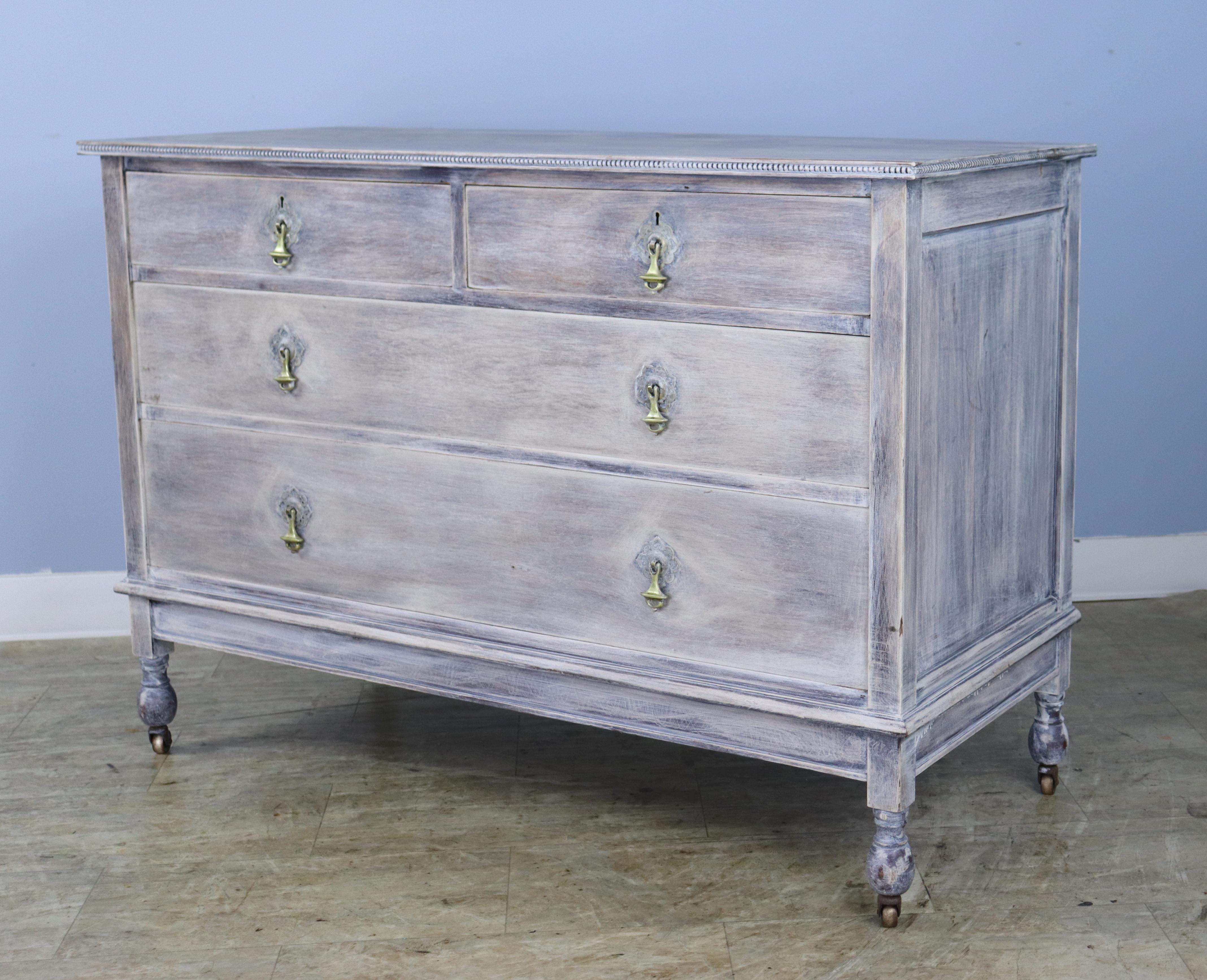 Bleached and Painted Directoire Style Commode In Good Condition For Sale In Port Chester, NY