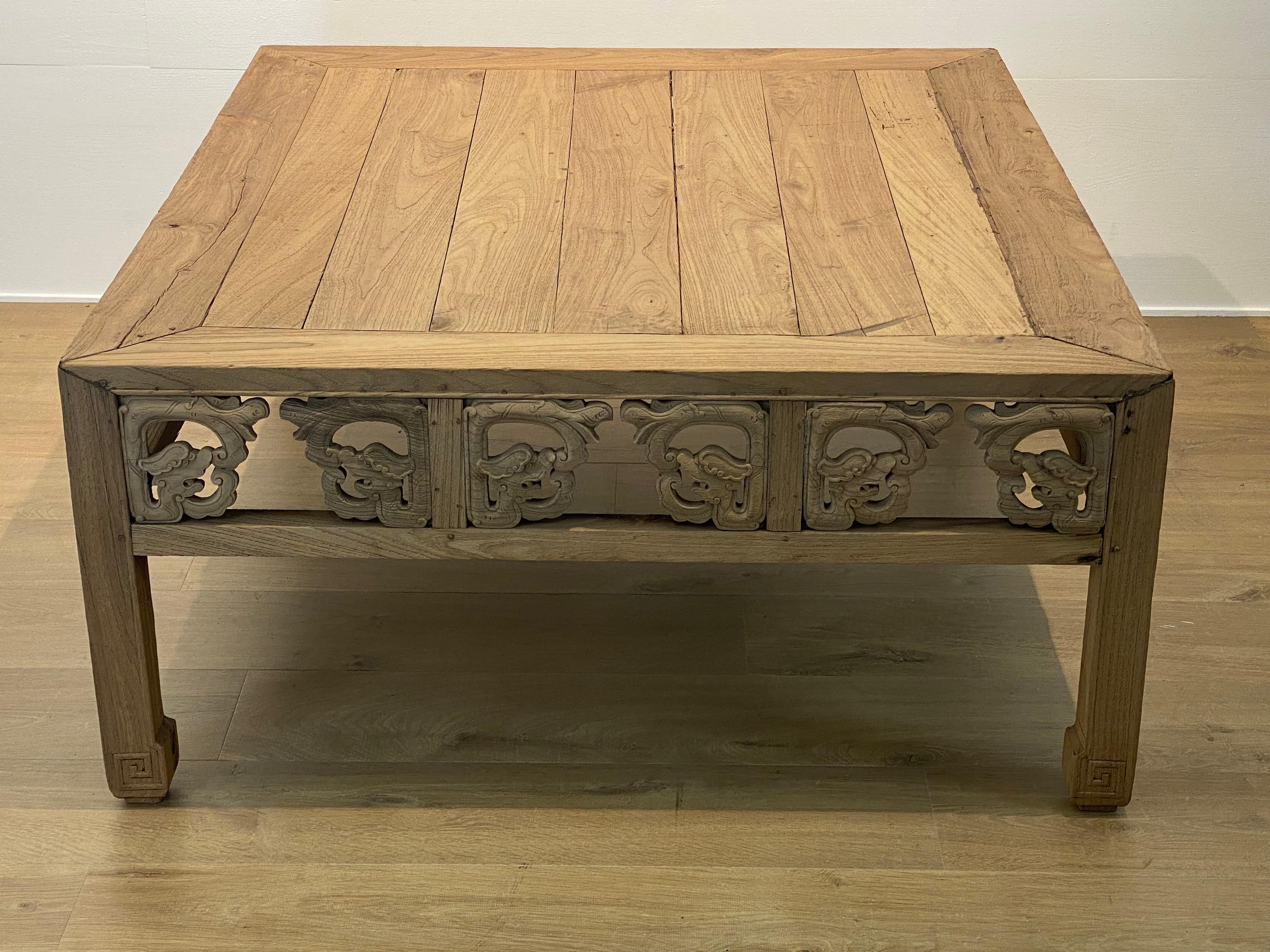 Bleached, antique Oriental Style Sofa Table For Sale 6