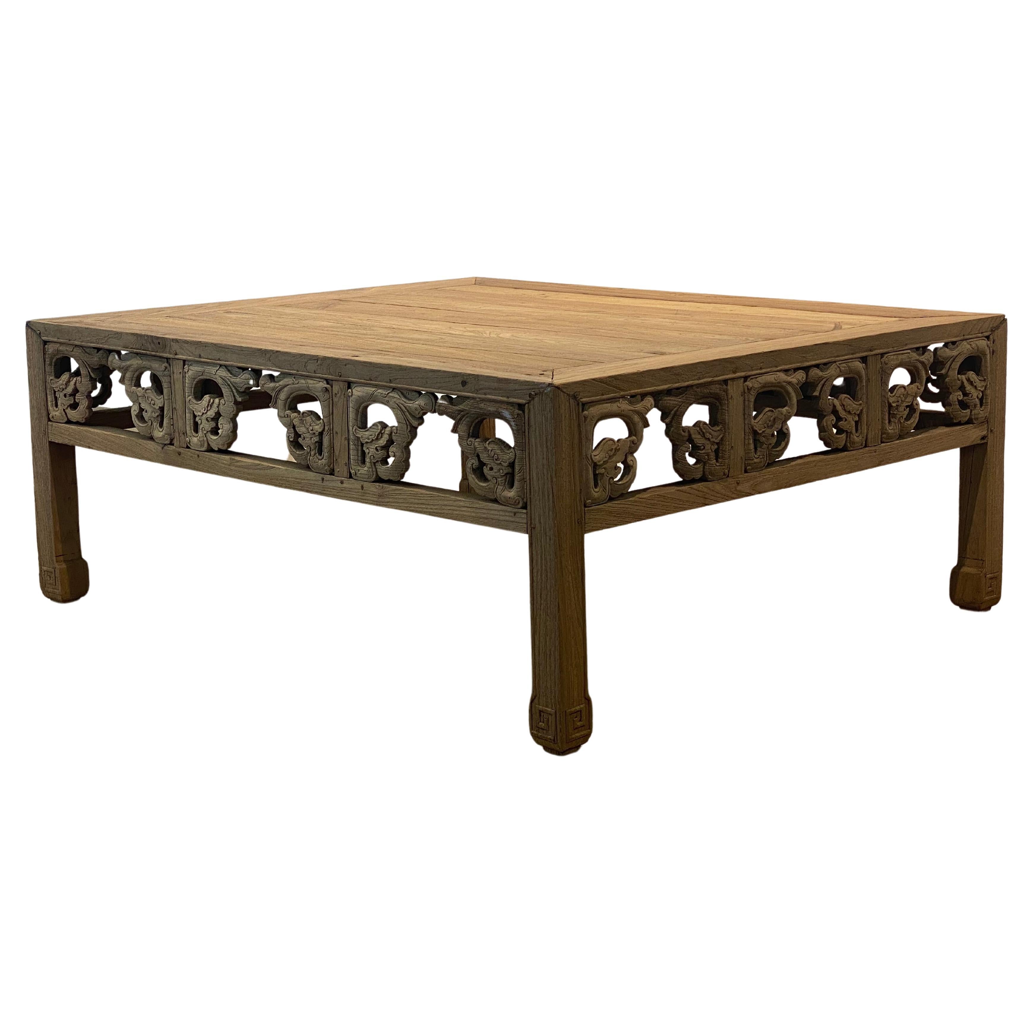 Bleached, antique Oriental Style Sofa Table For Sale