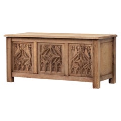 Bleached blanket chest trunk, France, 1940s