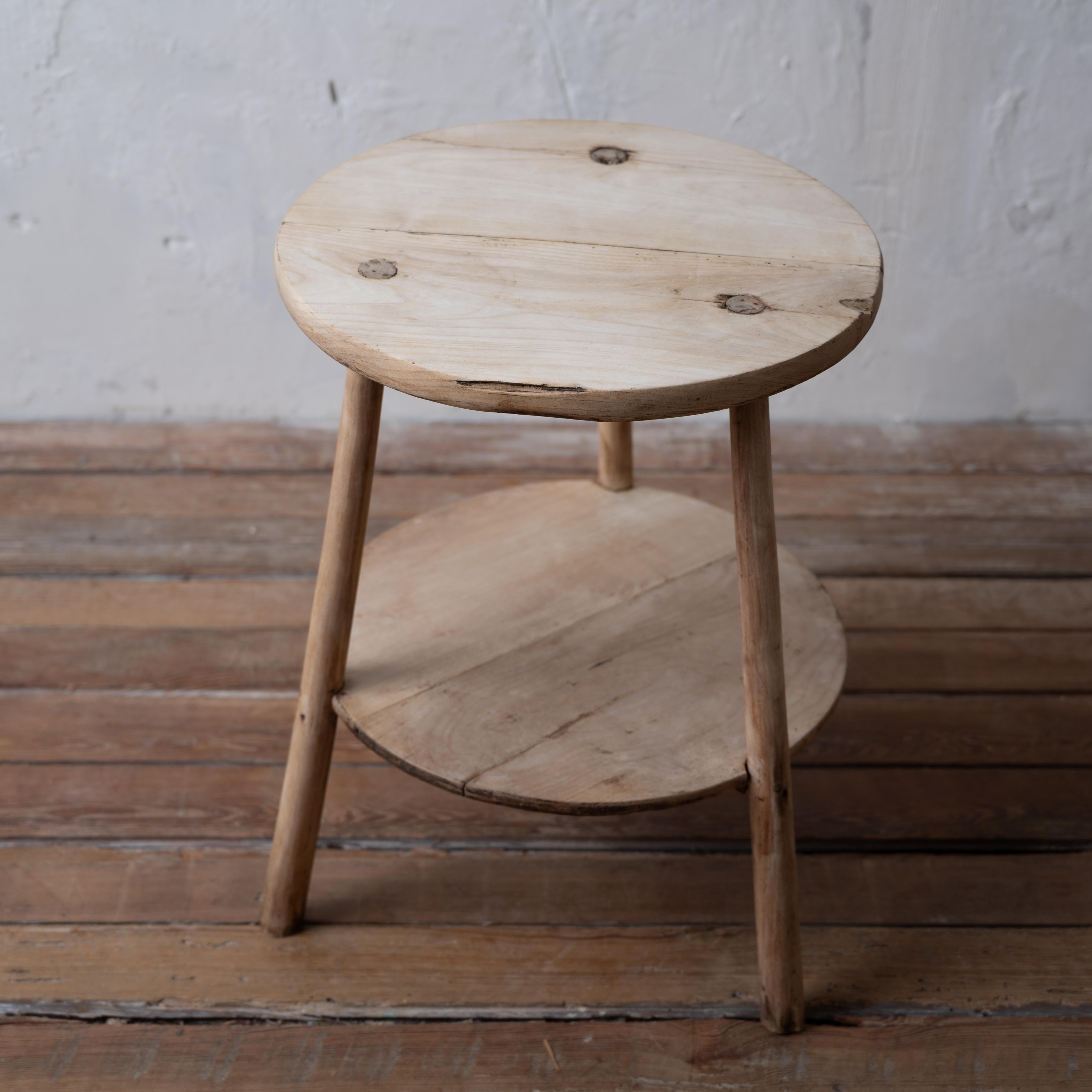 Wood Bleached Cricket Table, 19th Century For Sale