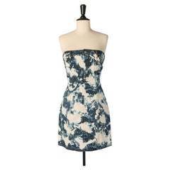 Minivestito bustier in denim sbiancato McQ Alexander McQueen