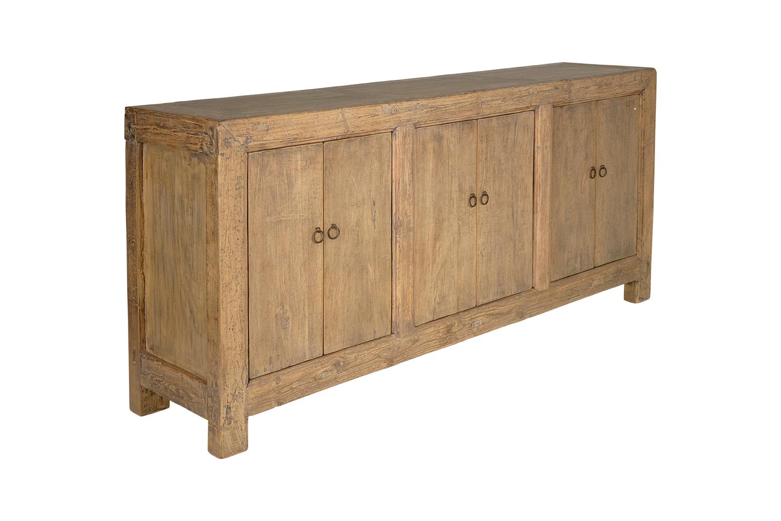 Bleached Elm Six Door Server In Good Condition In Dallas, TX