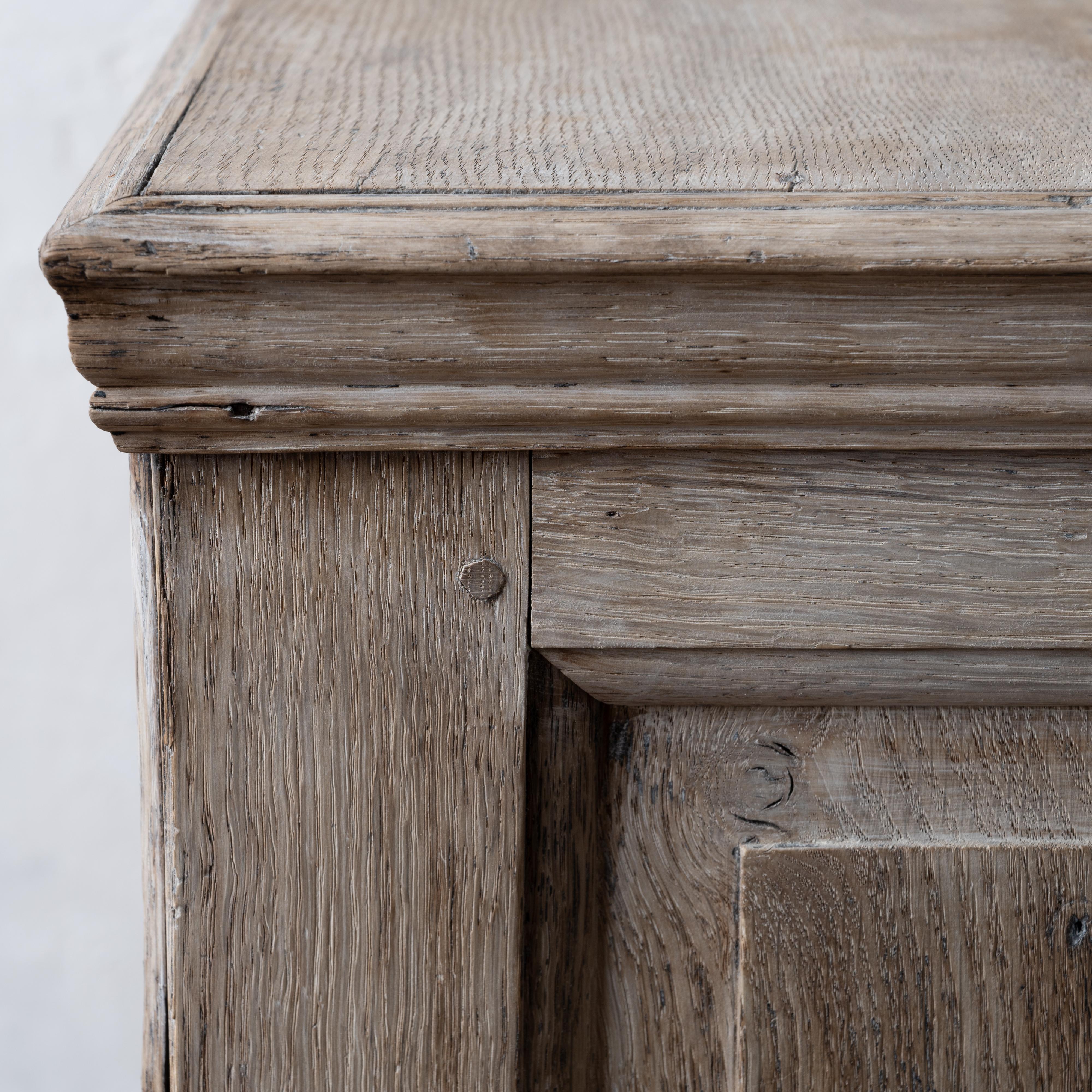 Bleached English Oak Chest, 18th Century 11
