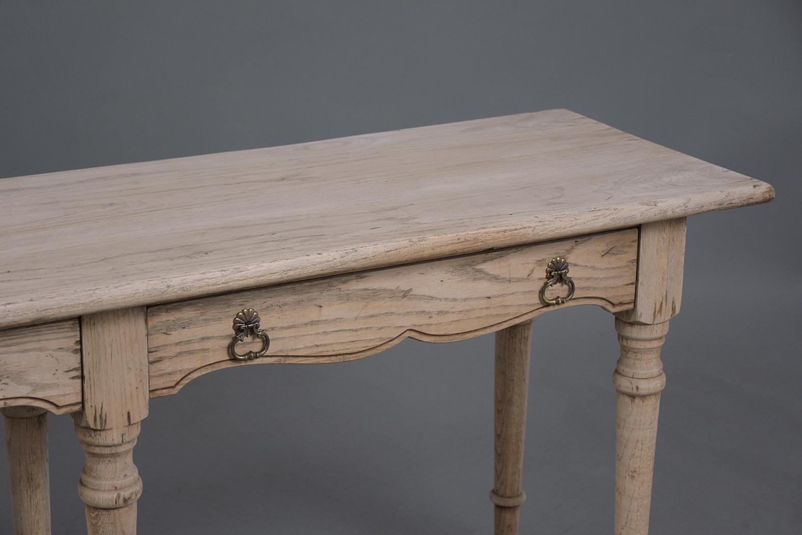Carved Bleached Console Table 5