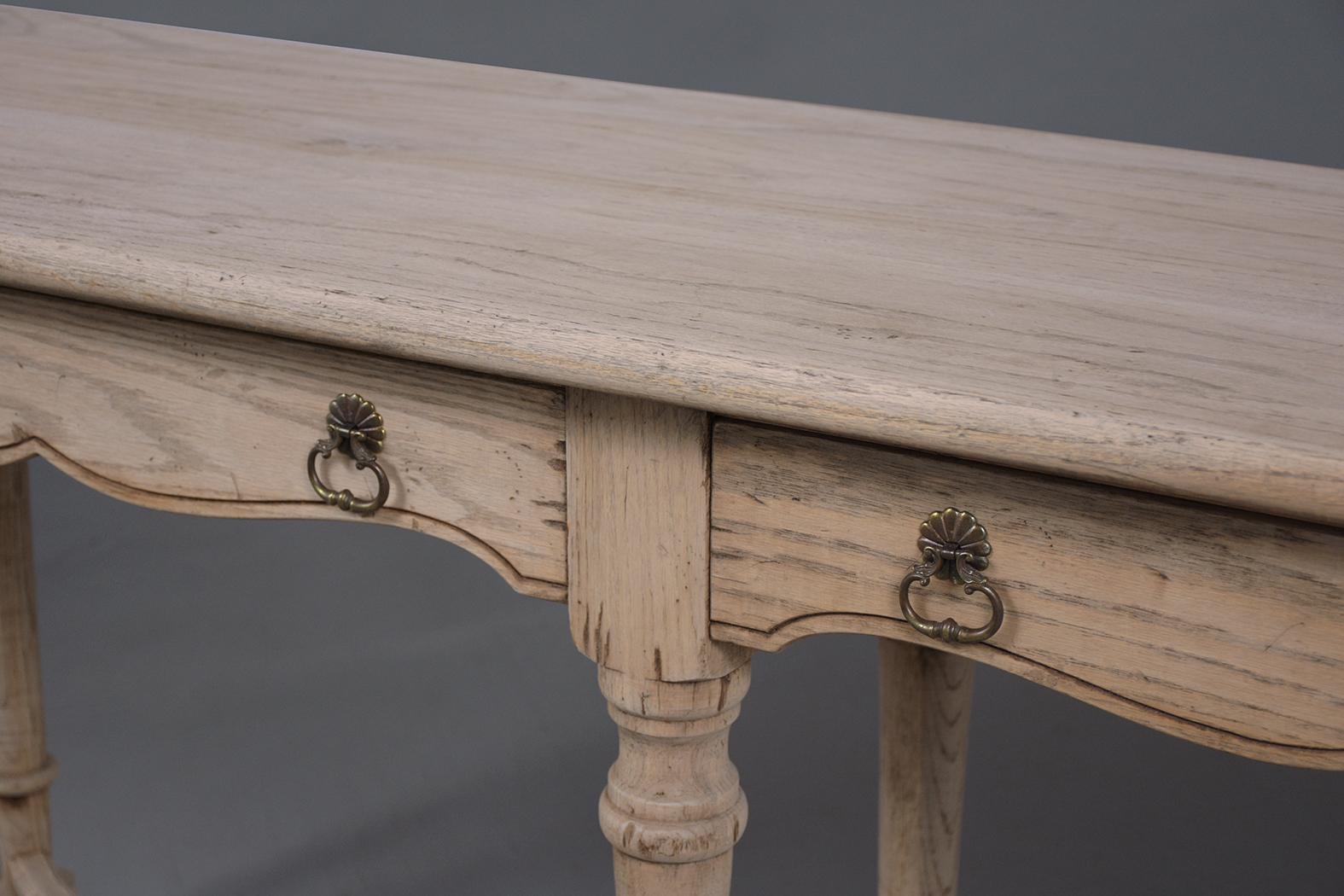 Carved Bleached Console Table 4