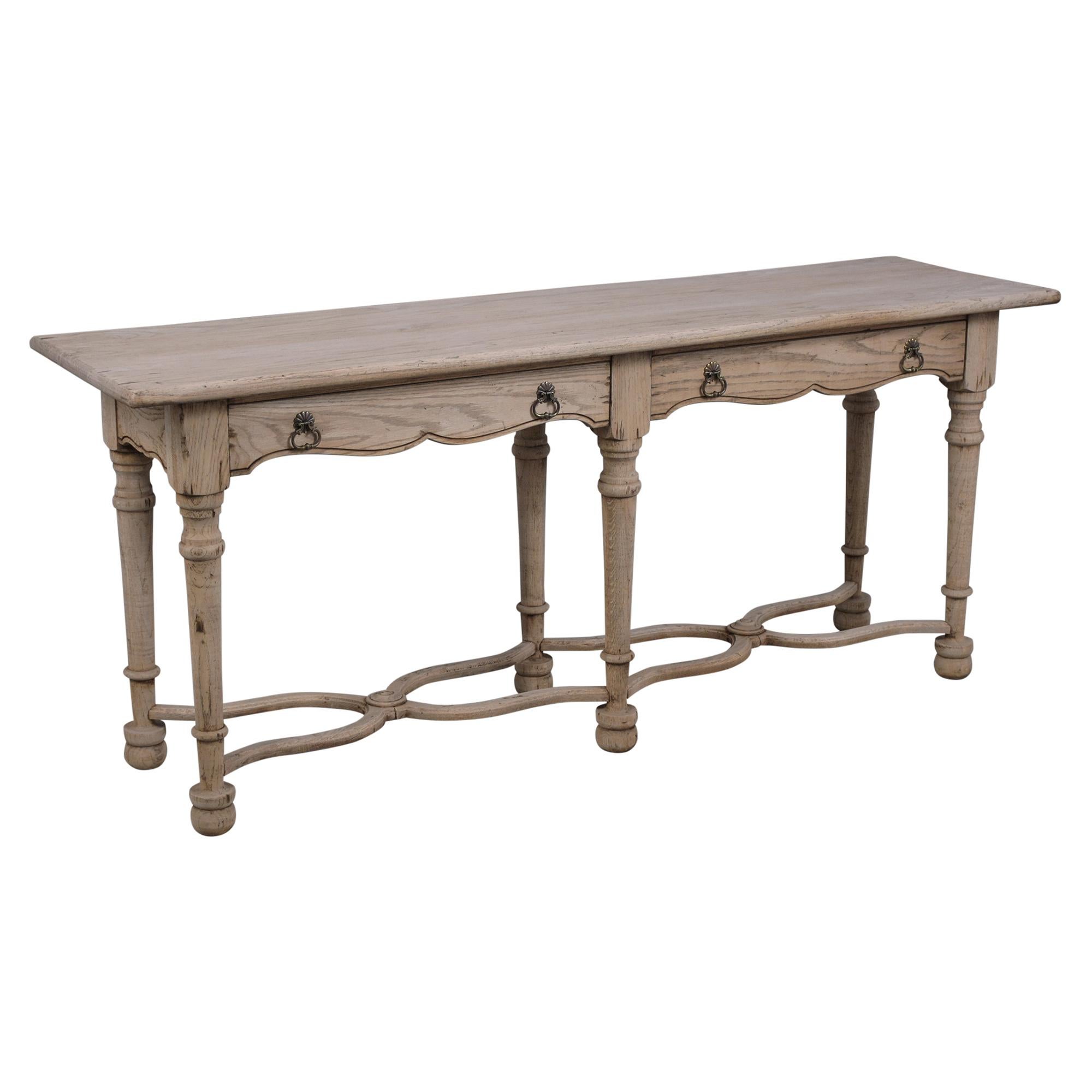 Carved Bleached Console Table 1