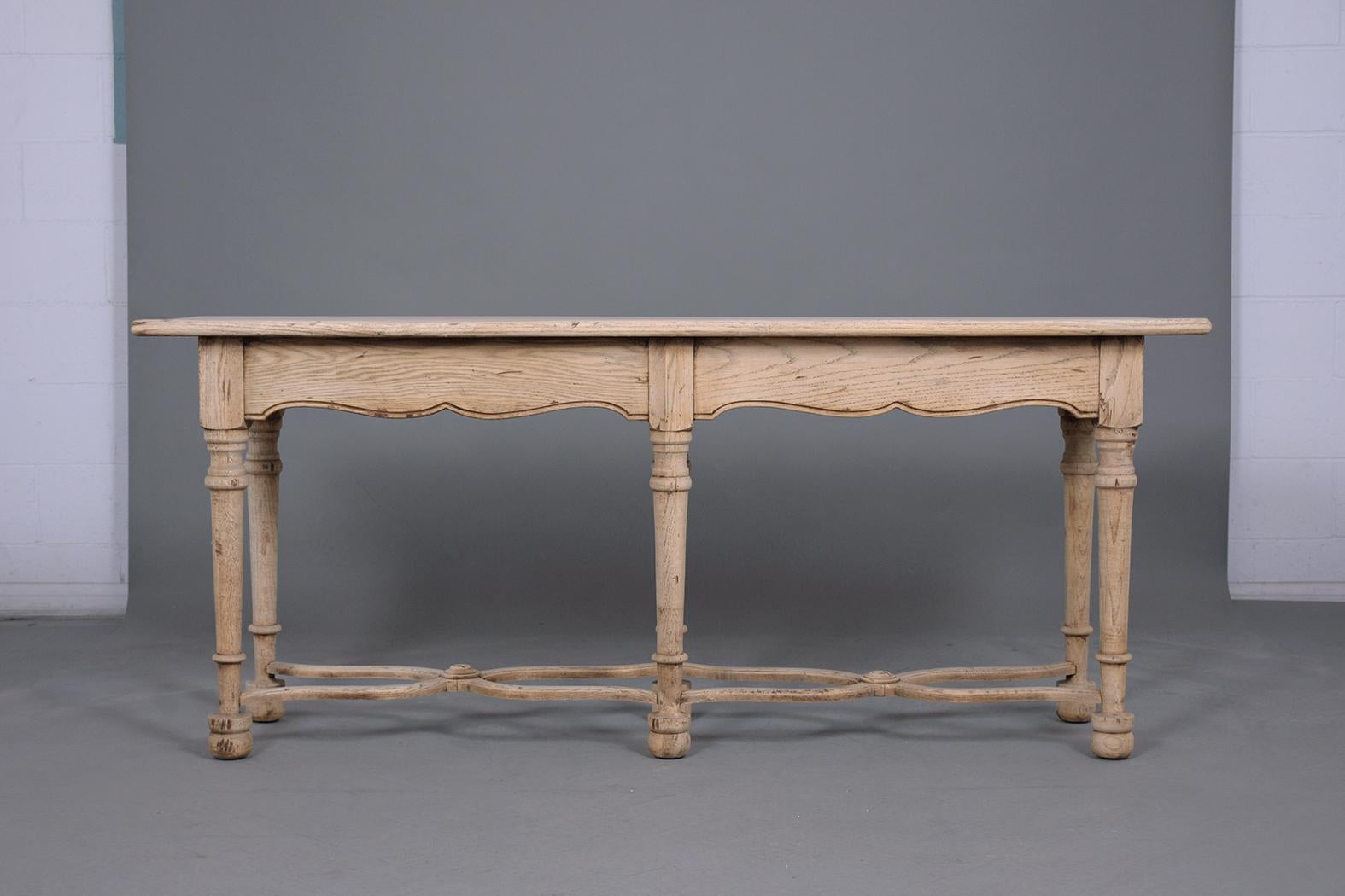 Carved Bleached Console Table 8