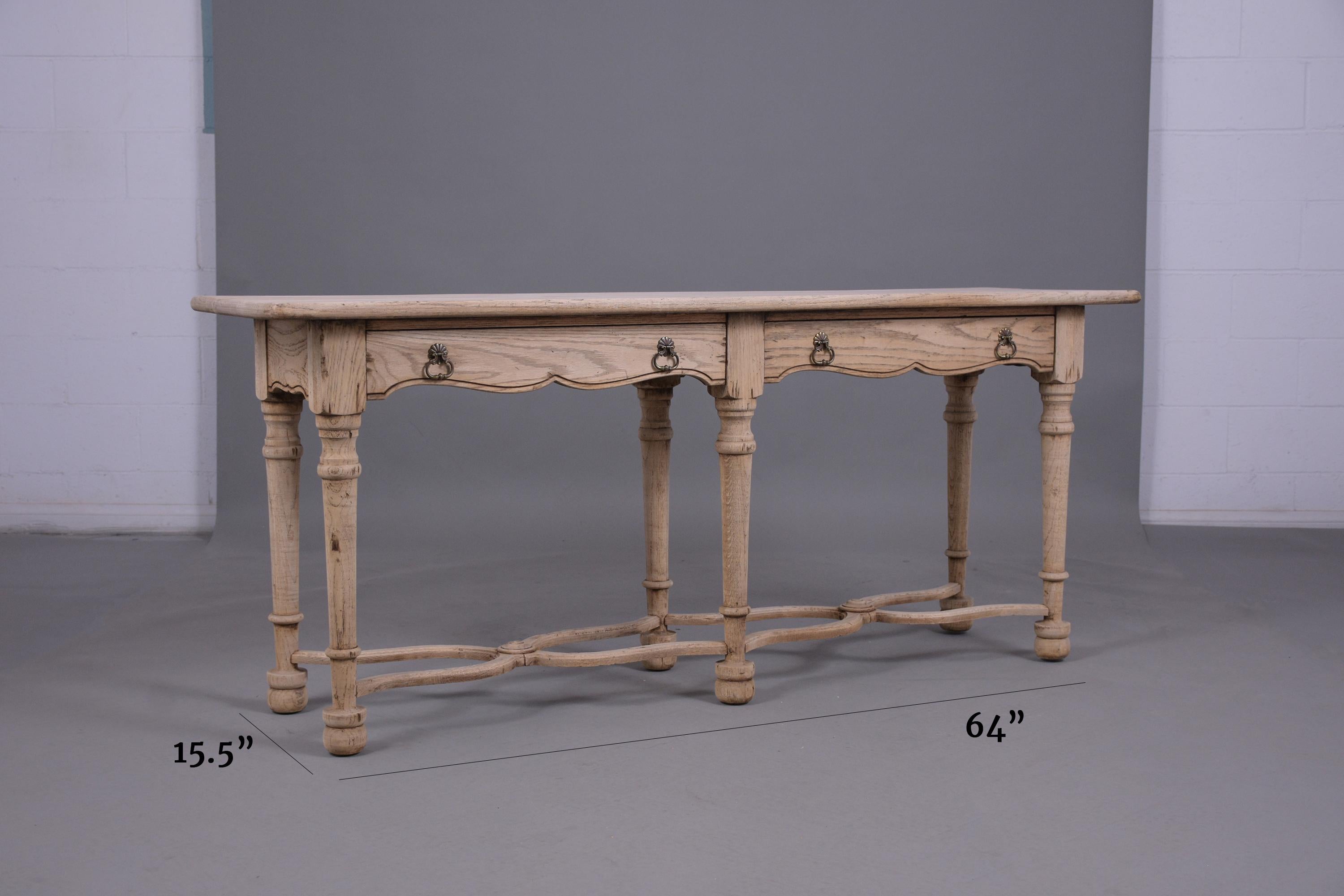 Carved Bleached Console Table 2