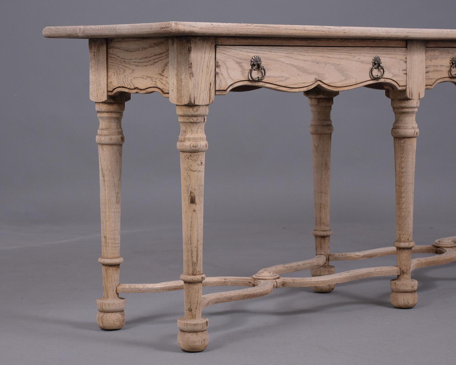 Carved Bleached Console Table 3