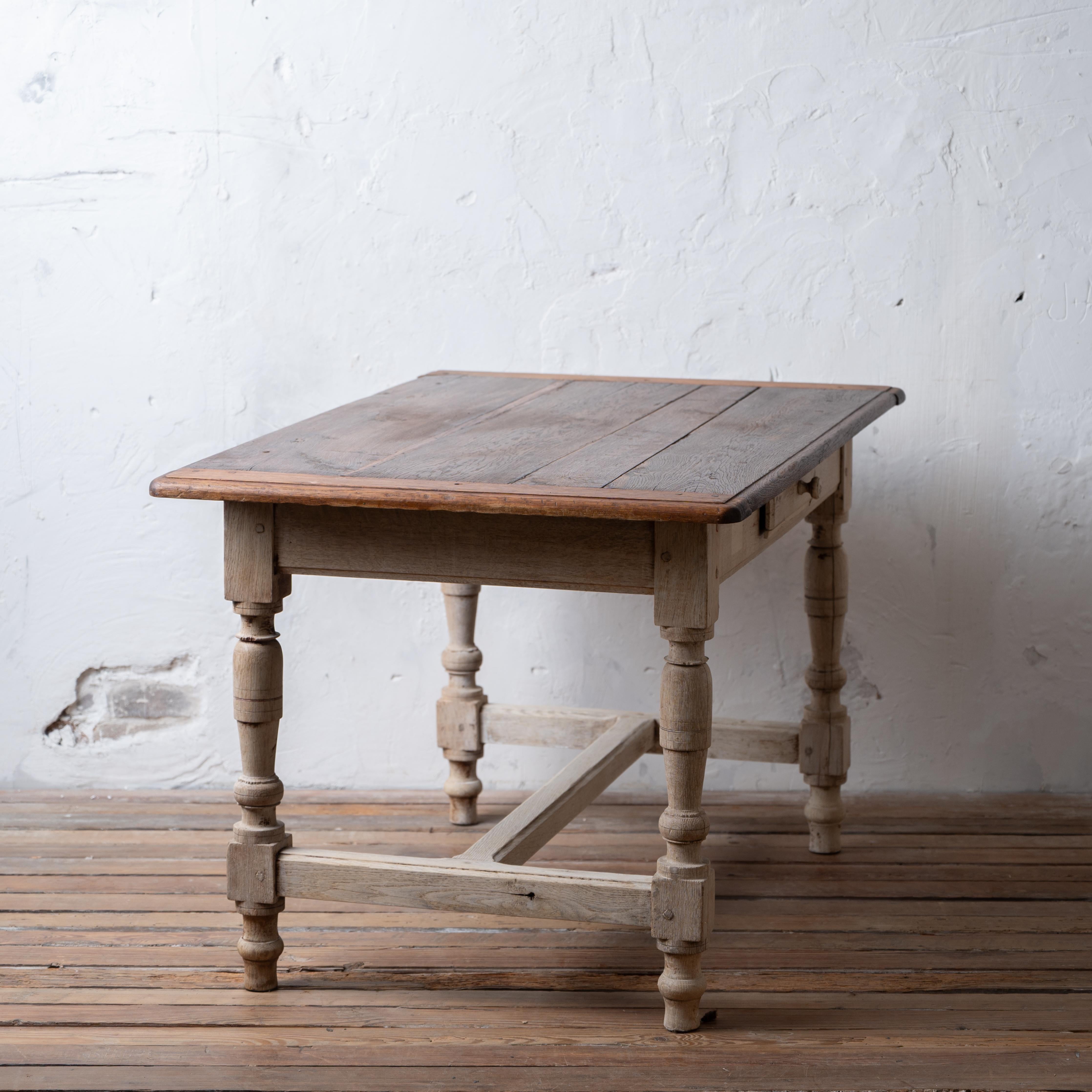 Bleached French Chestnut Side Table, c.1830 For Sale 6