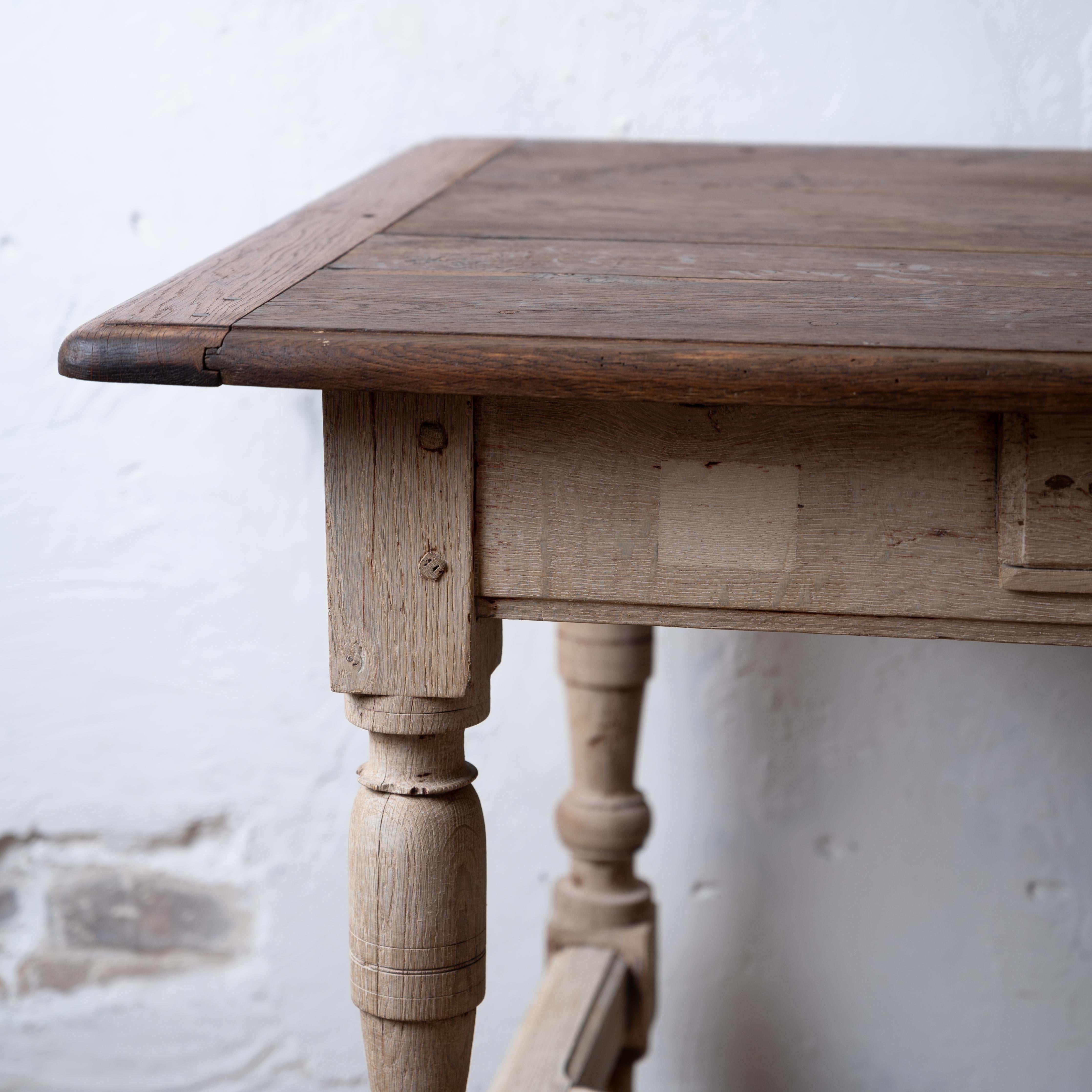 Bleached French Chestnut Side Table, c.1830 For Sale 9