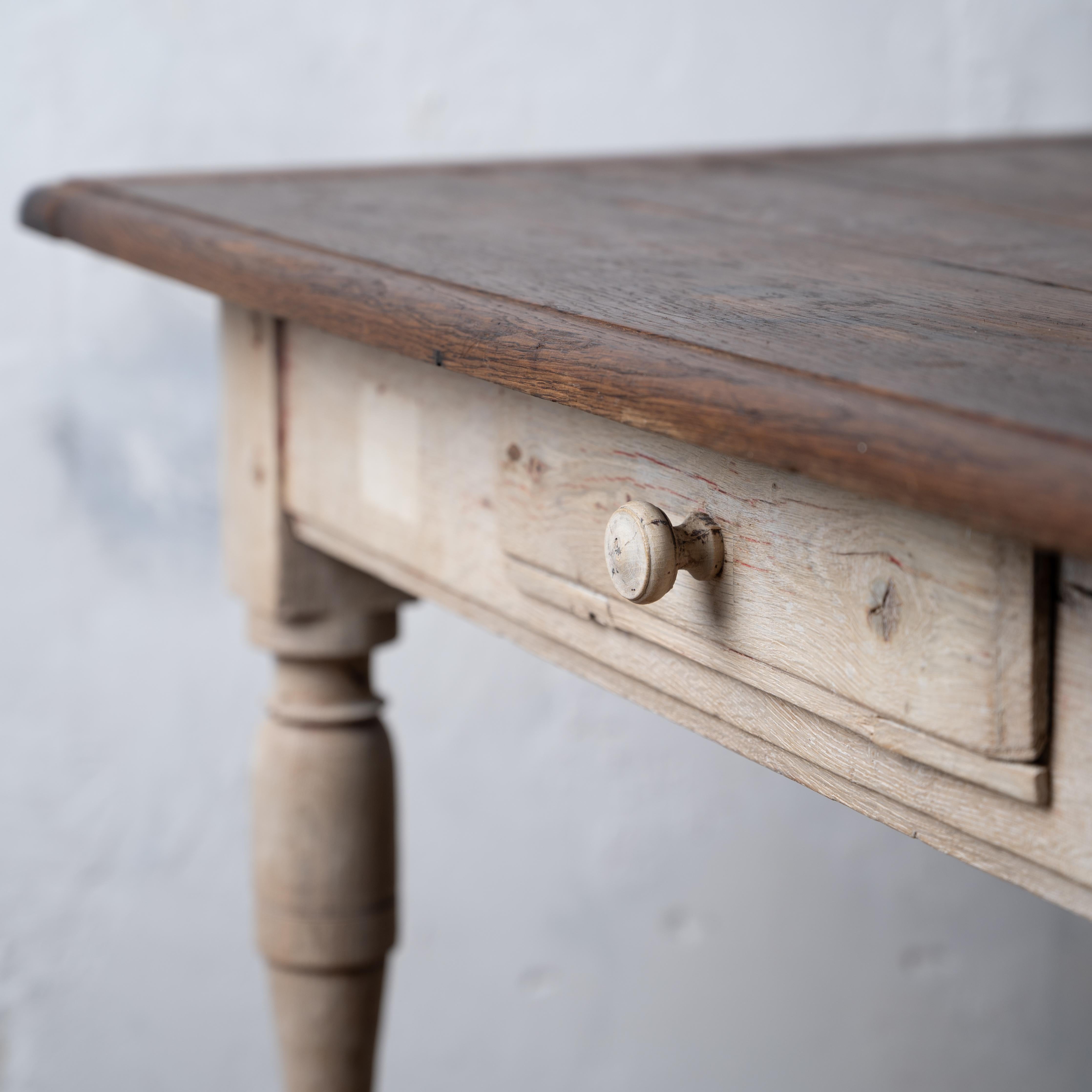 Mid-19th Century Bleached French Chestnut Side Table, c.1830 For Sale