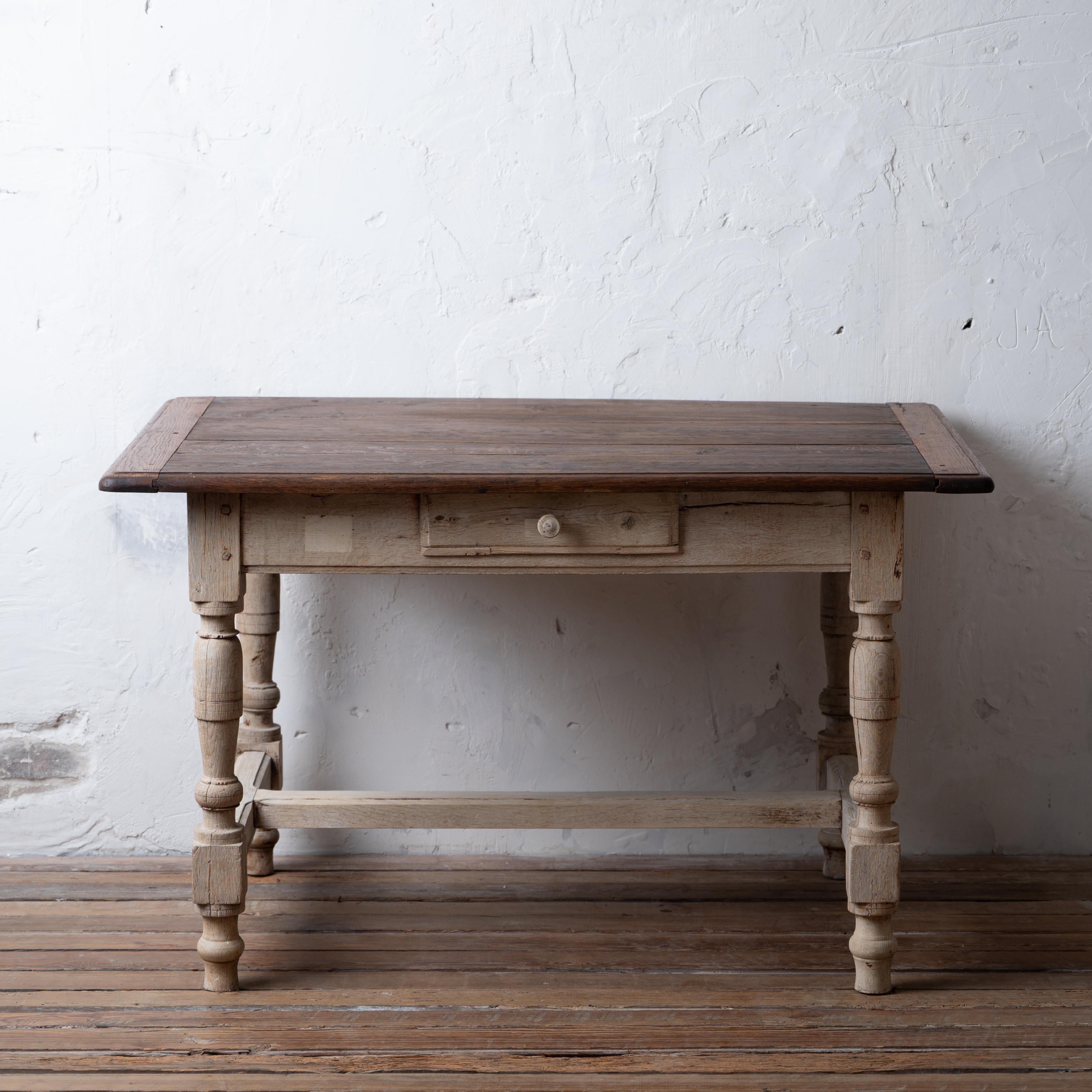 Bleached French Chestnut Side Table, c.1830 For Sale 3