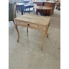 Bleached French Fruitwood Writing Table with Cabriole Legs
