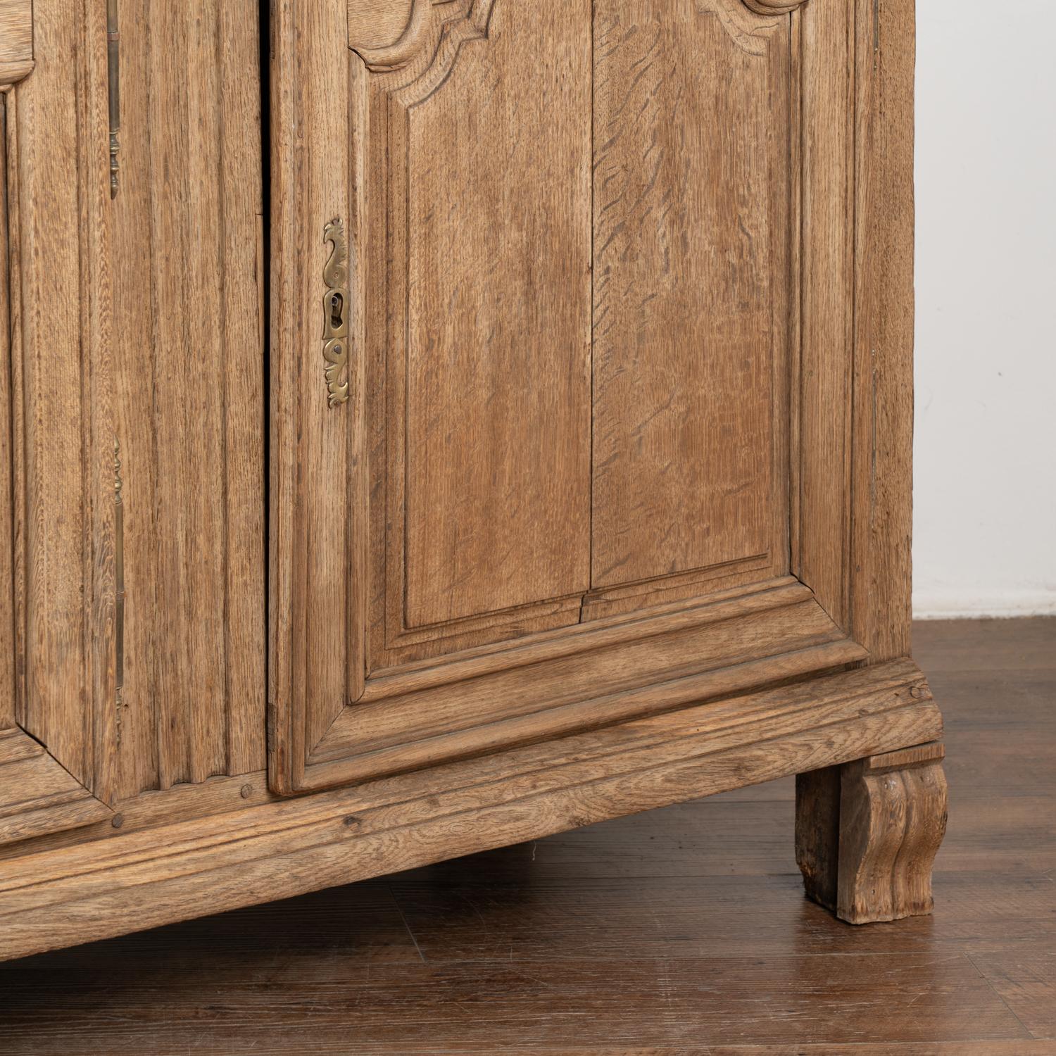 Bleached French Oak Sideboard Buffet, circa 1800's For Sale 6