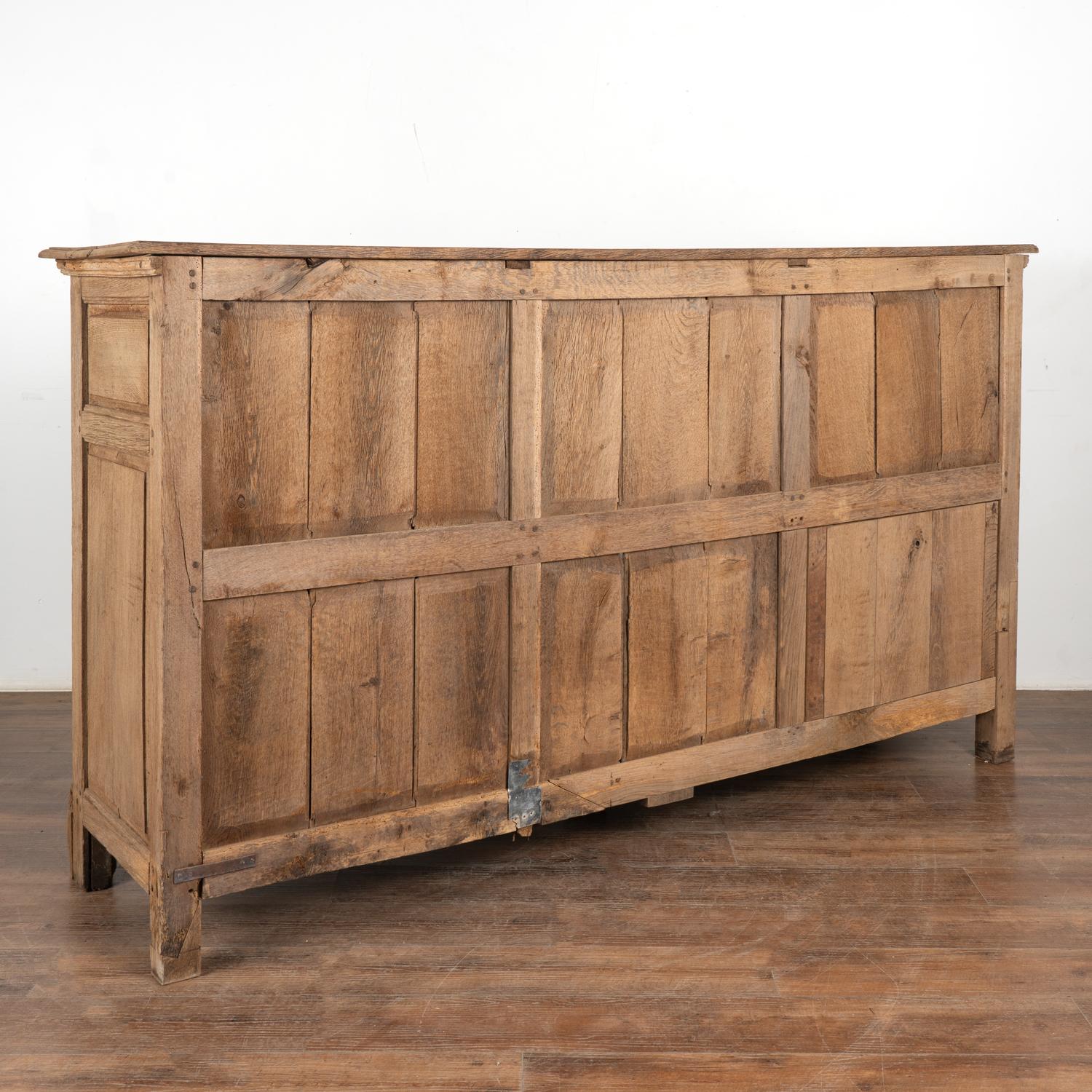 Bleached French Oak Sideboard Buffet, circa 1800's For Sale 7