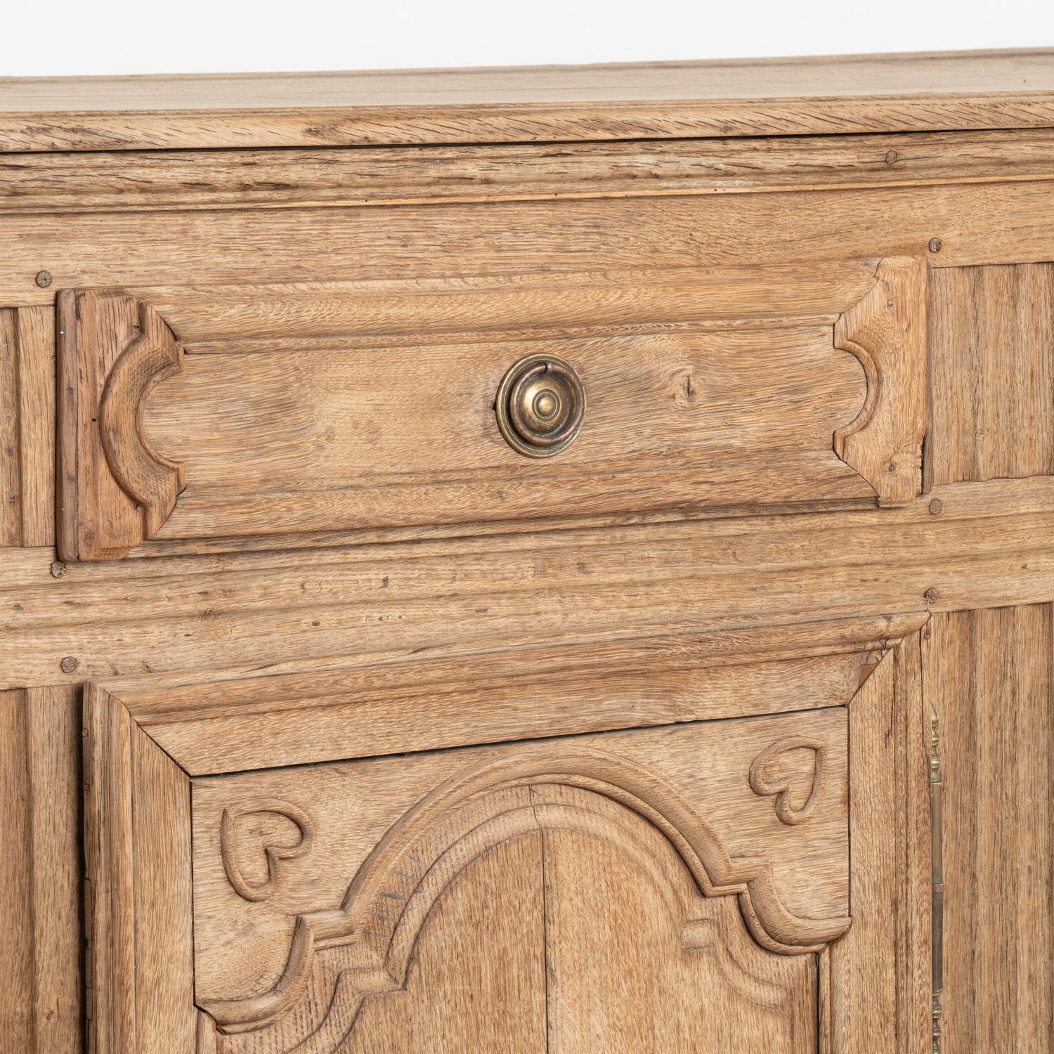 Bleached French Oak Sideboard Buffet, circa 1800's For Sale 3