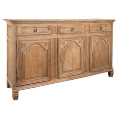 Bleached French Oak Sideboard Buffet, circa 1800's