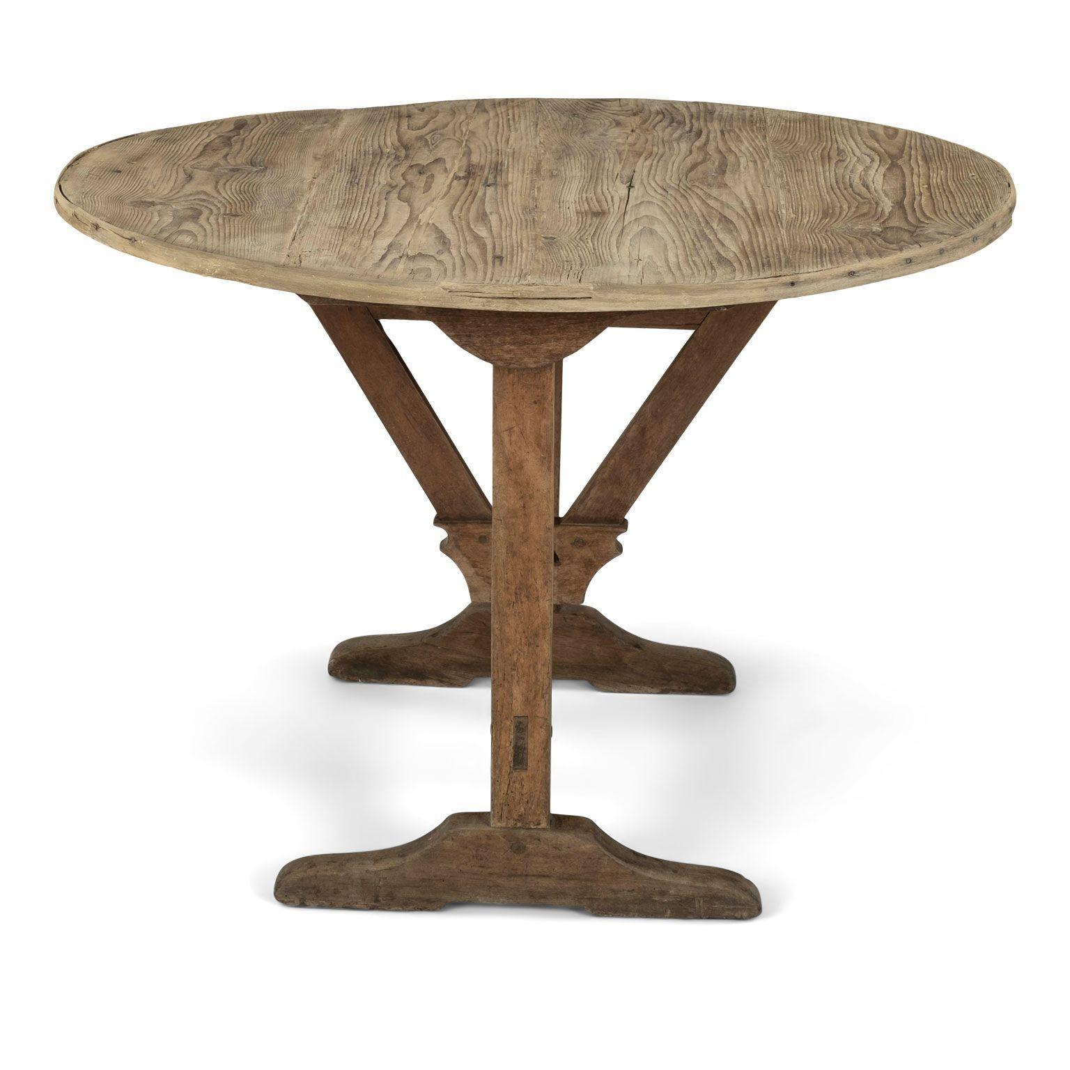 Oak Bleached French Wine Tasting Table
