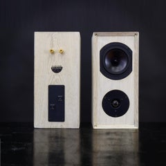 Bleached Handmade Oak Speaker Set with Custom Cross Overs