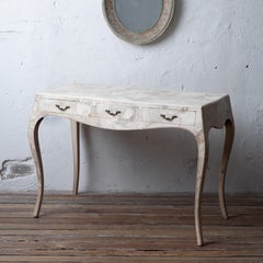 Bleached Italian Patchwork Veneer Writing Desk, c.1950