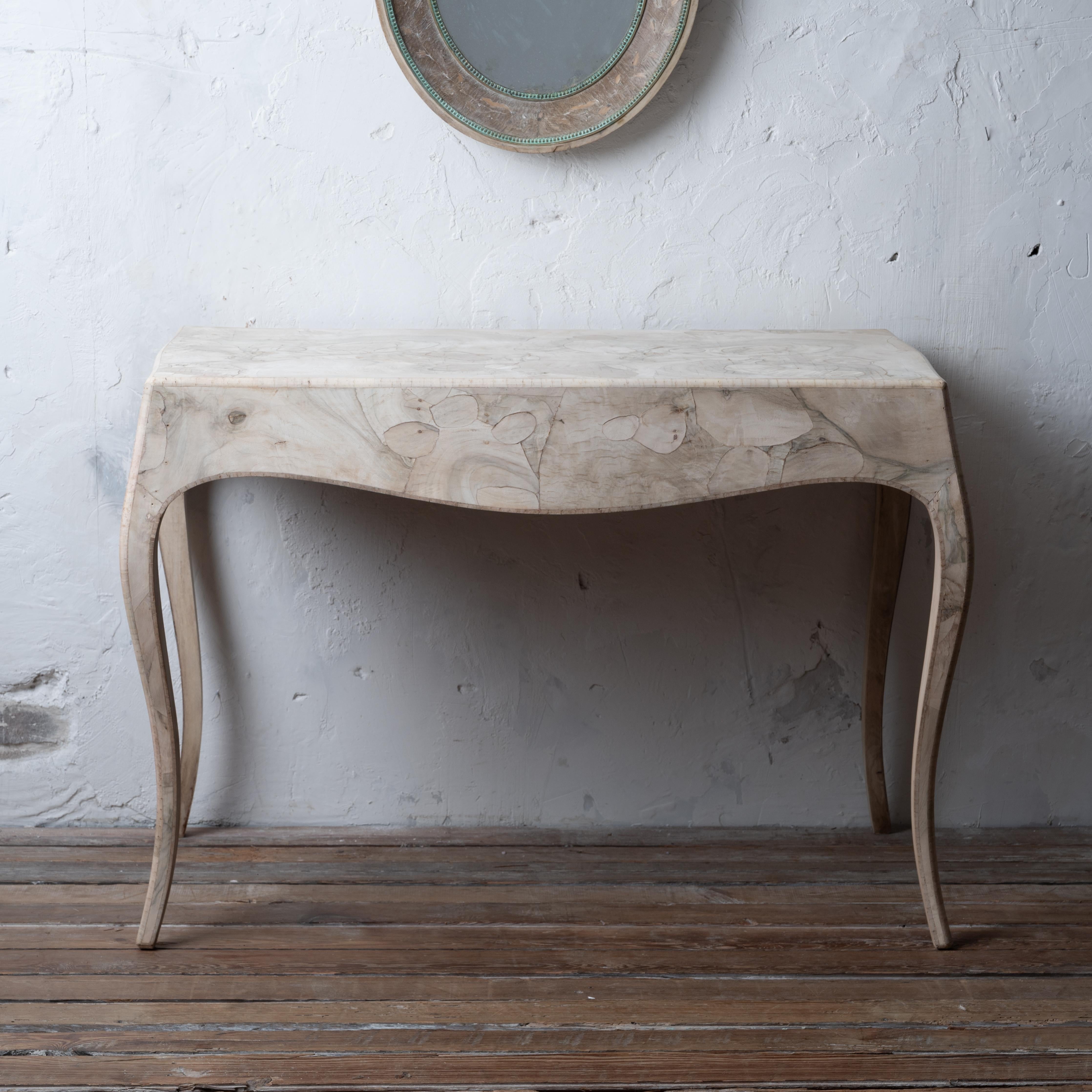Mid-20th Century Bleached Italian Patchwork Veneer Writing Desk, c.1950 For Sale