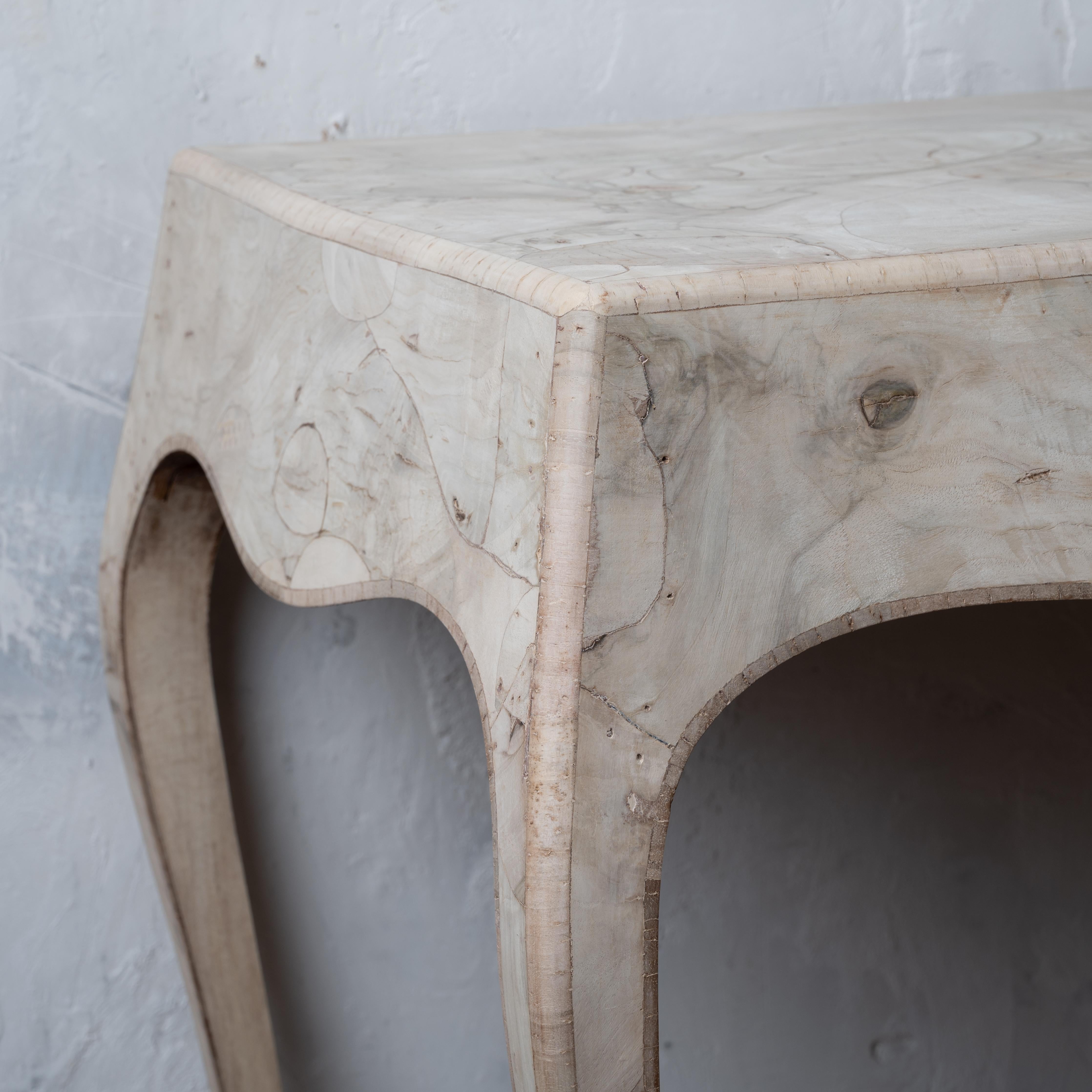 Bleached Italian Patchwork Veneer Writing Desk, c.1950 For Sale 4
