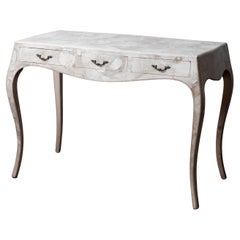 Escritorio italiano blanqueado de chapa de patchwork, c.1950
