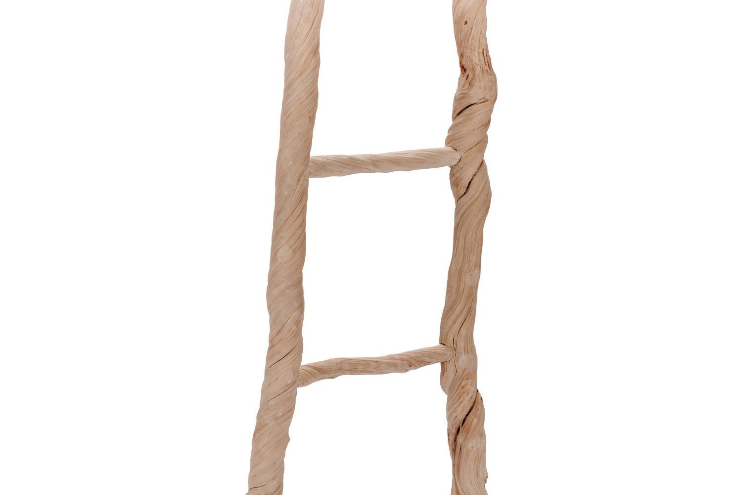 Bleached Liana Vine ladders are one of a kind and perfect for hanging linens or papers and also make a beautiful sculptural statement without displayed items. Work wonderfully as an organic, handmade element in modern spaces.

Each measures