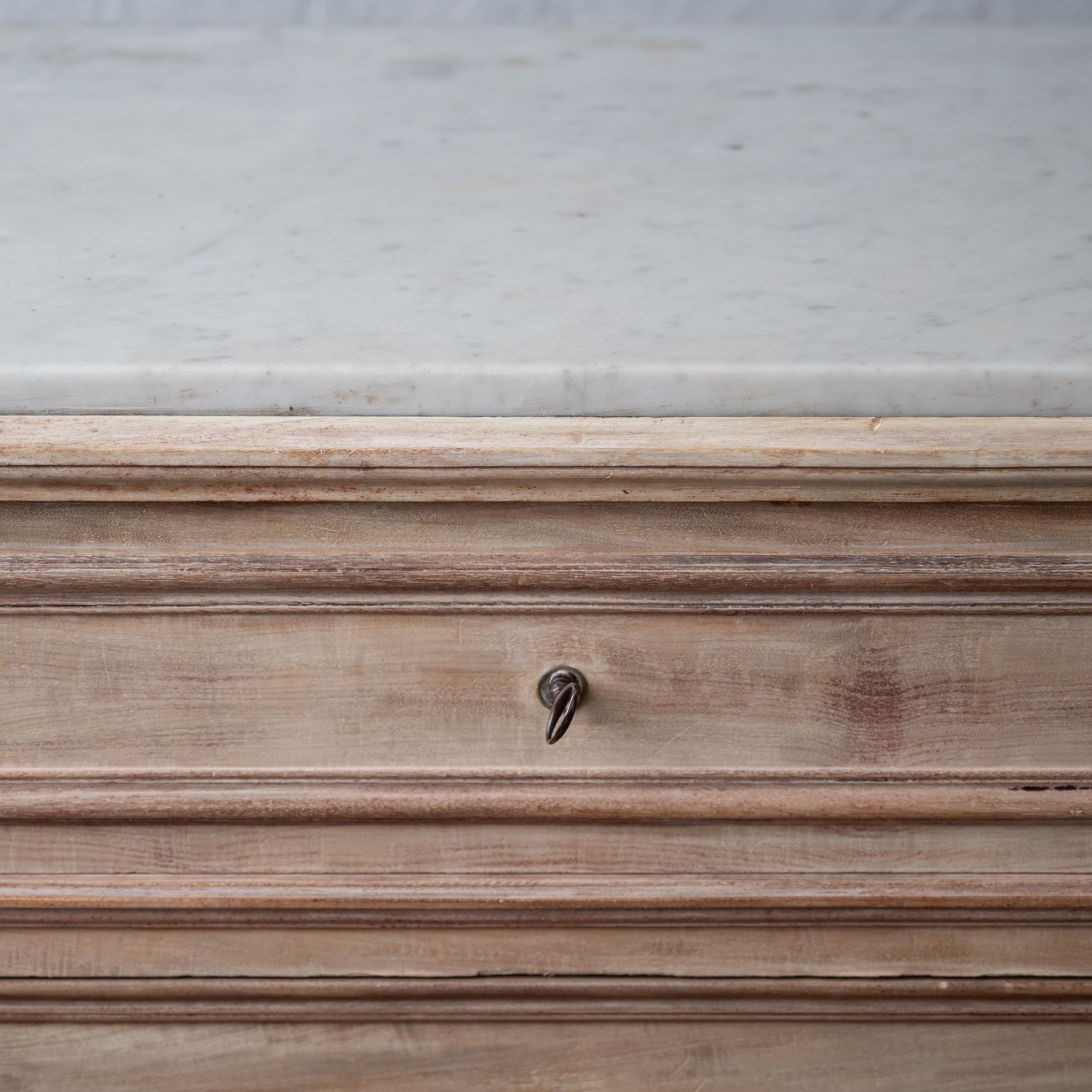 Bleached Louis Phillipe Commode with Butler’s Desk 6