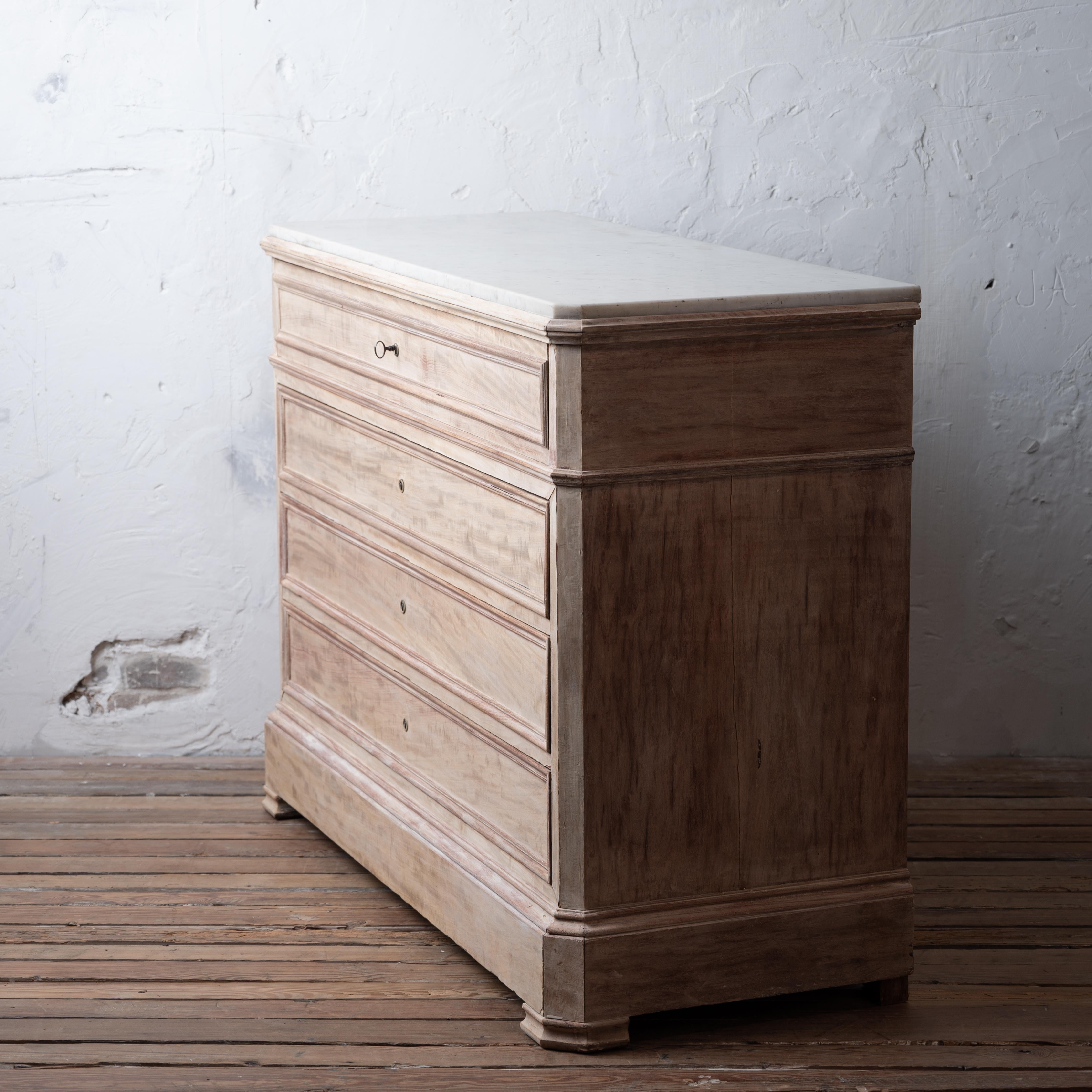 Bleached Louis Phillipe Commode with Butler’s Desk 9