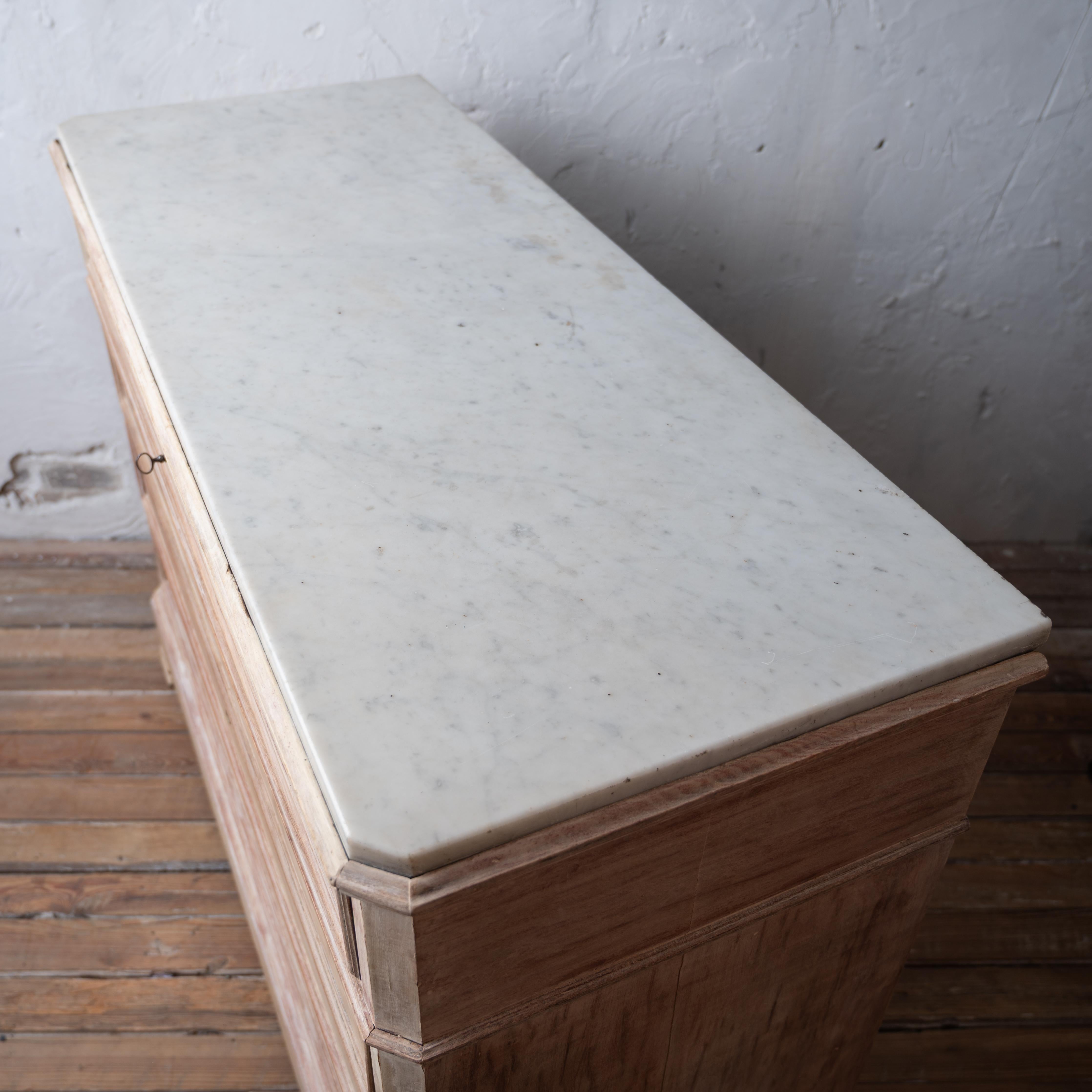 Bleached Louis Phillipe Commode with Butler’s Desk 10