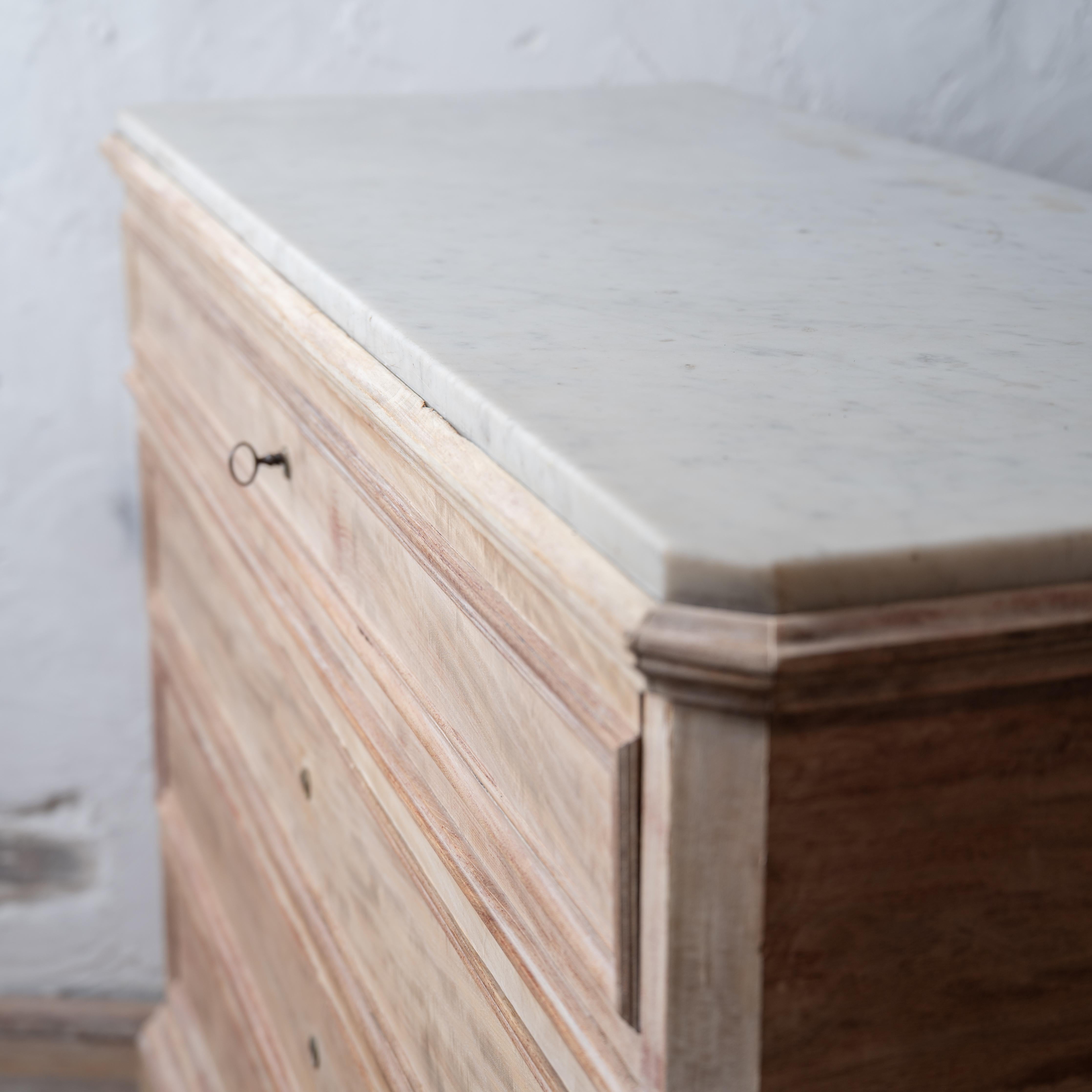 Bleached Louis Phillipe Commode with Butler’s Desk 1