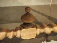 Bleached Louis XIII Style Carved Oak Writing Table from France, Late 1800s