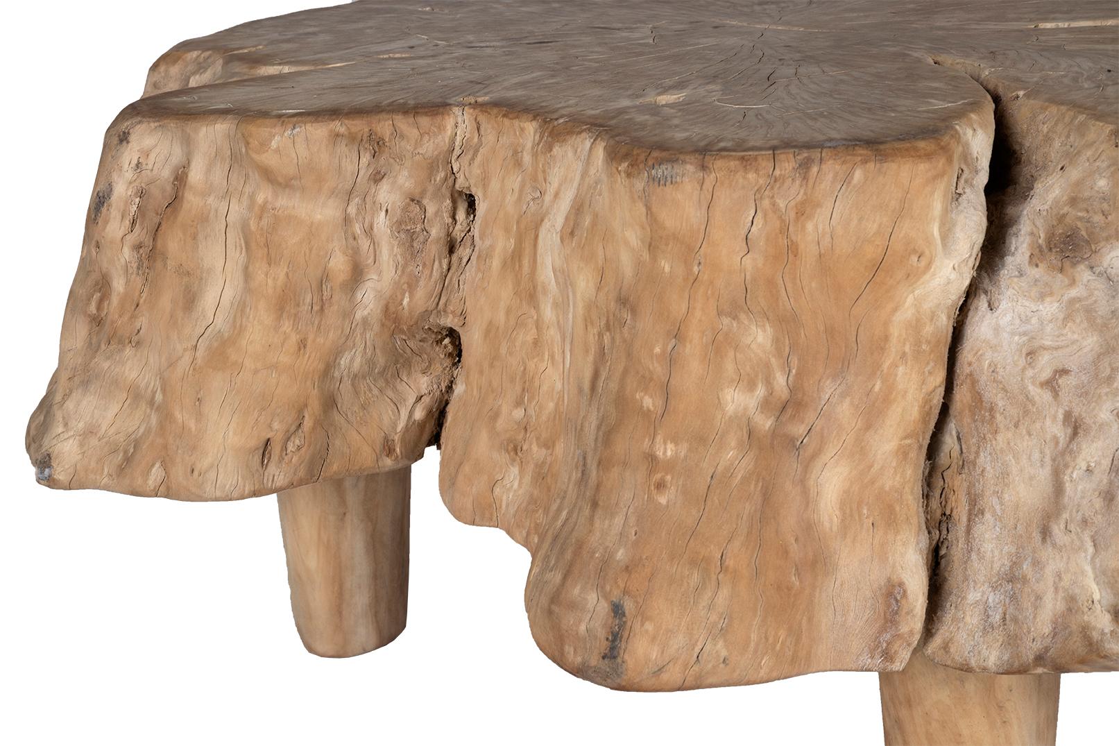 Bleached Lychee Wood Coffee Table For Sale 1