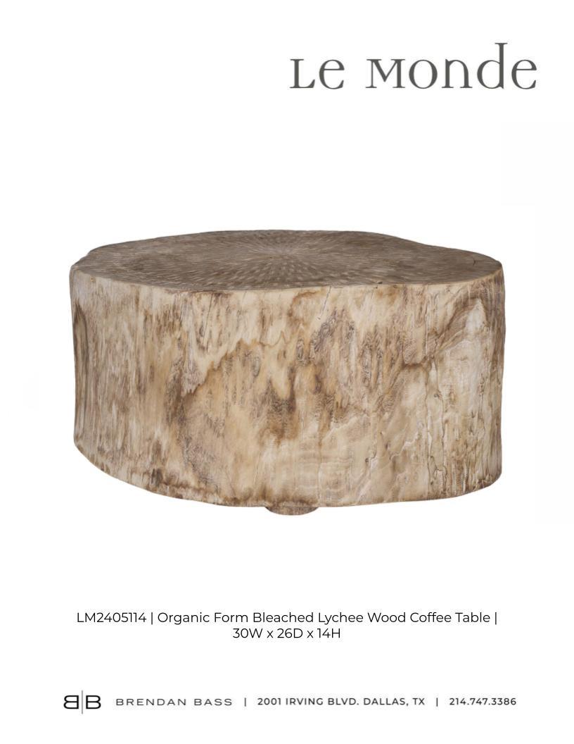 Bleached Lychee Wood Coffee Table 5