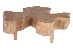 Bleached Lychee Wood Organic Form Coffee Table