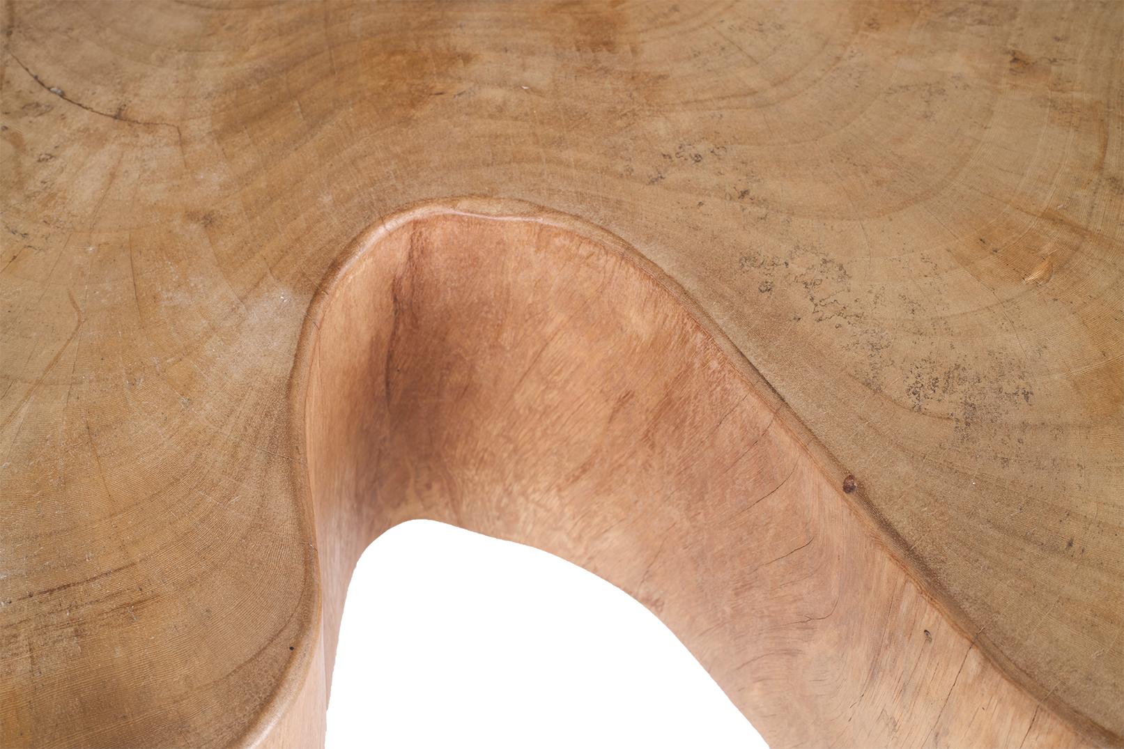 Bleached Lychee Wood Organic Form Coffee Table In Good Condition In Dallas, TX