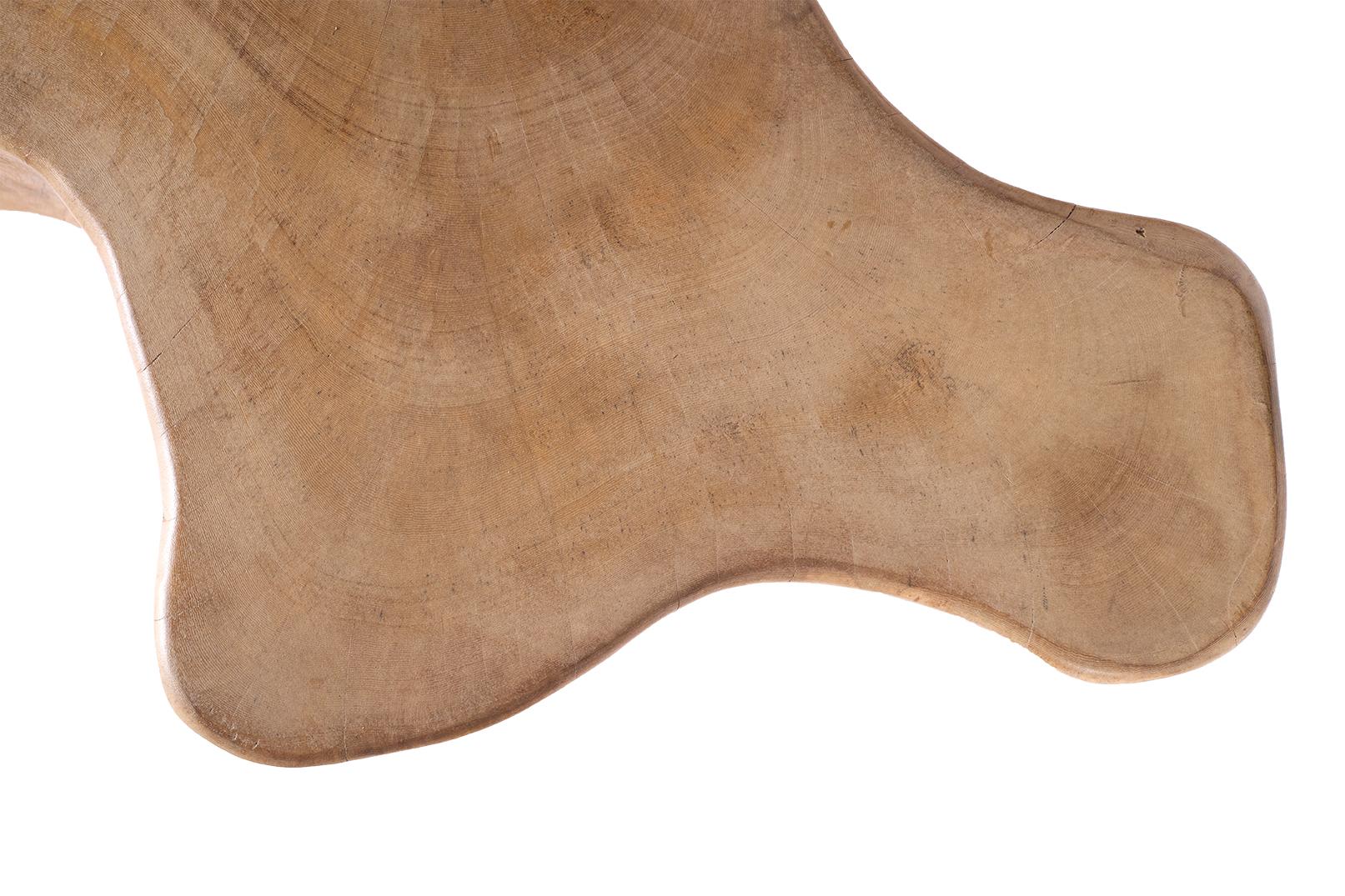 20th Century Bleached Lychee Wood Organic Form Coffee Table