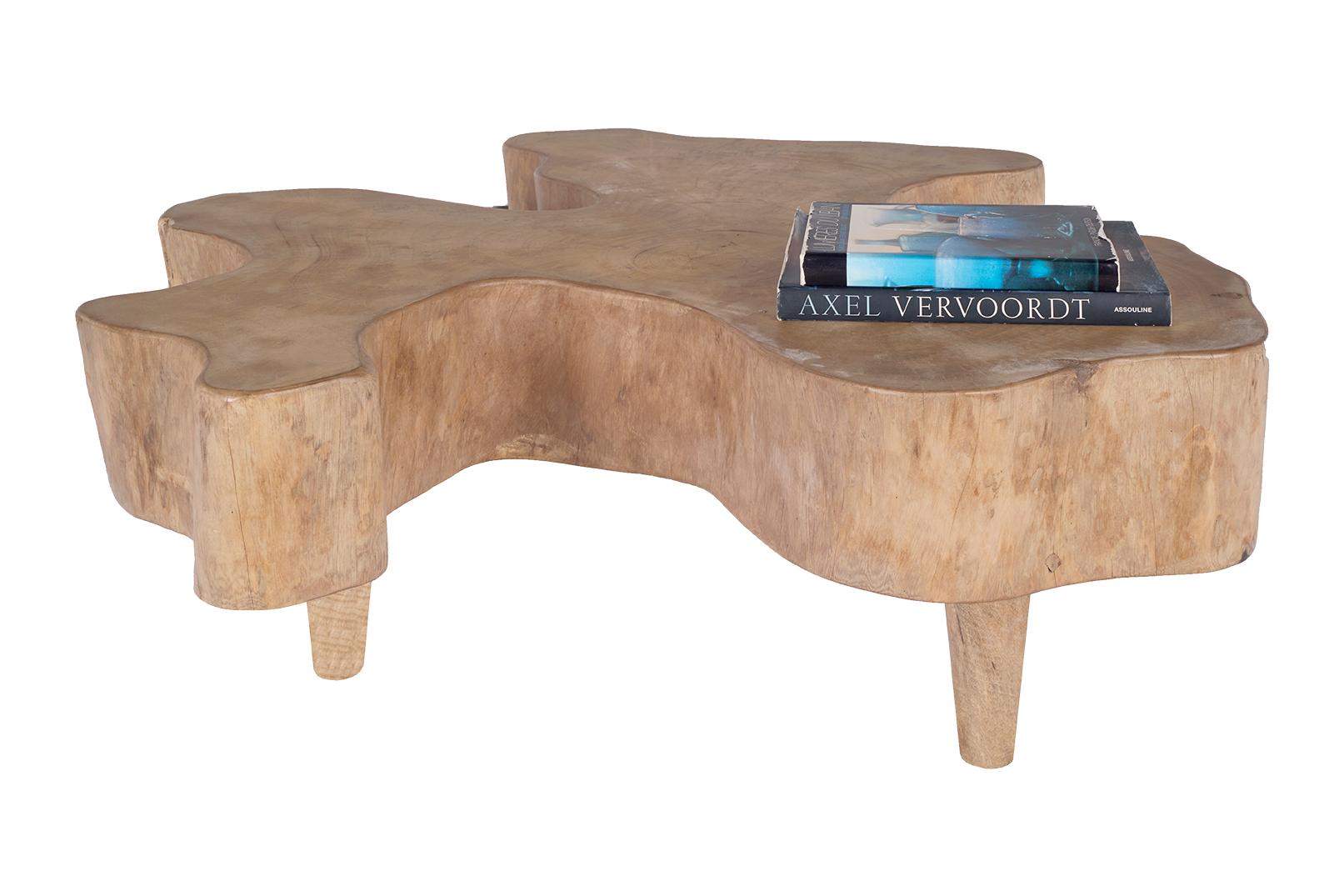 Bleached Lychee Wood Organic Form Coffee Table 4