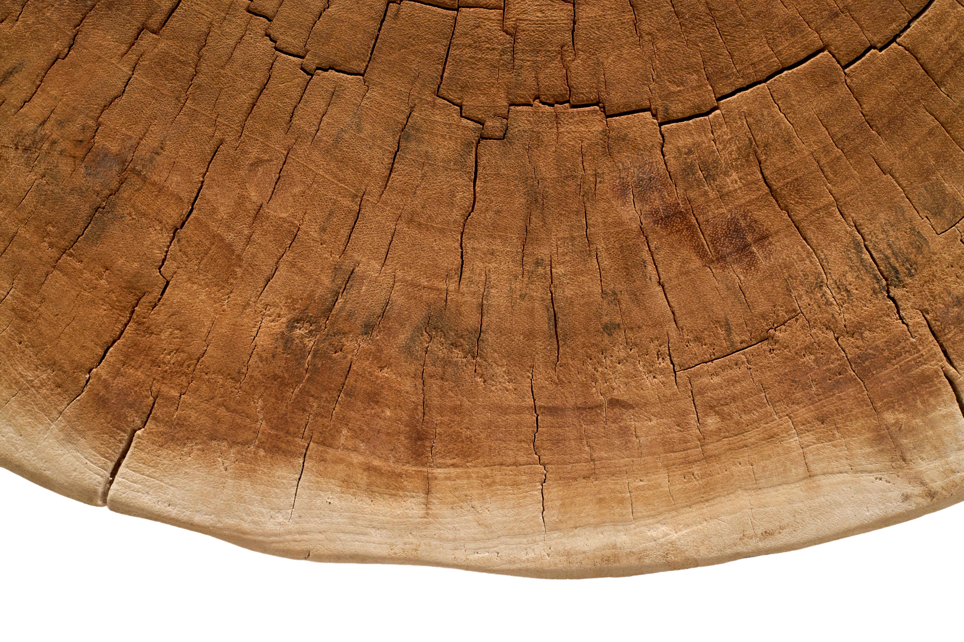 Bois Table d'appoint en bois de litchi blanchi en vente