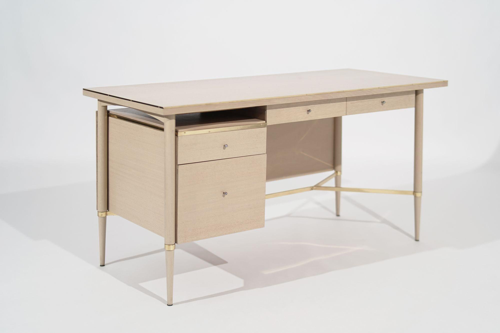 Mid-Century Modern Bleached Mahogany Desk by Paul McCobb, Connoisseur Collection, C. 1950s For Sale