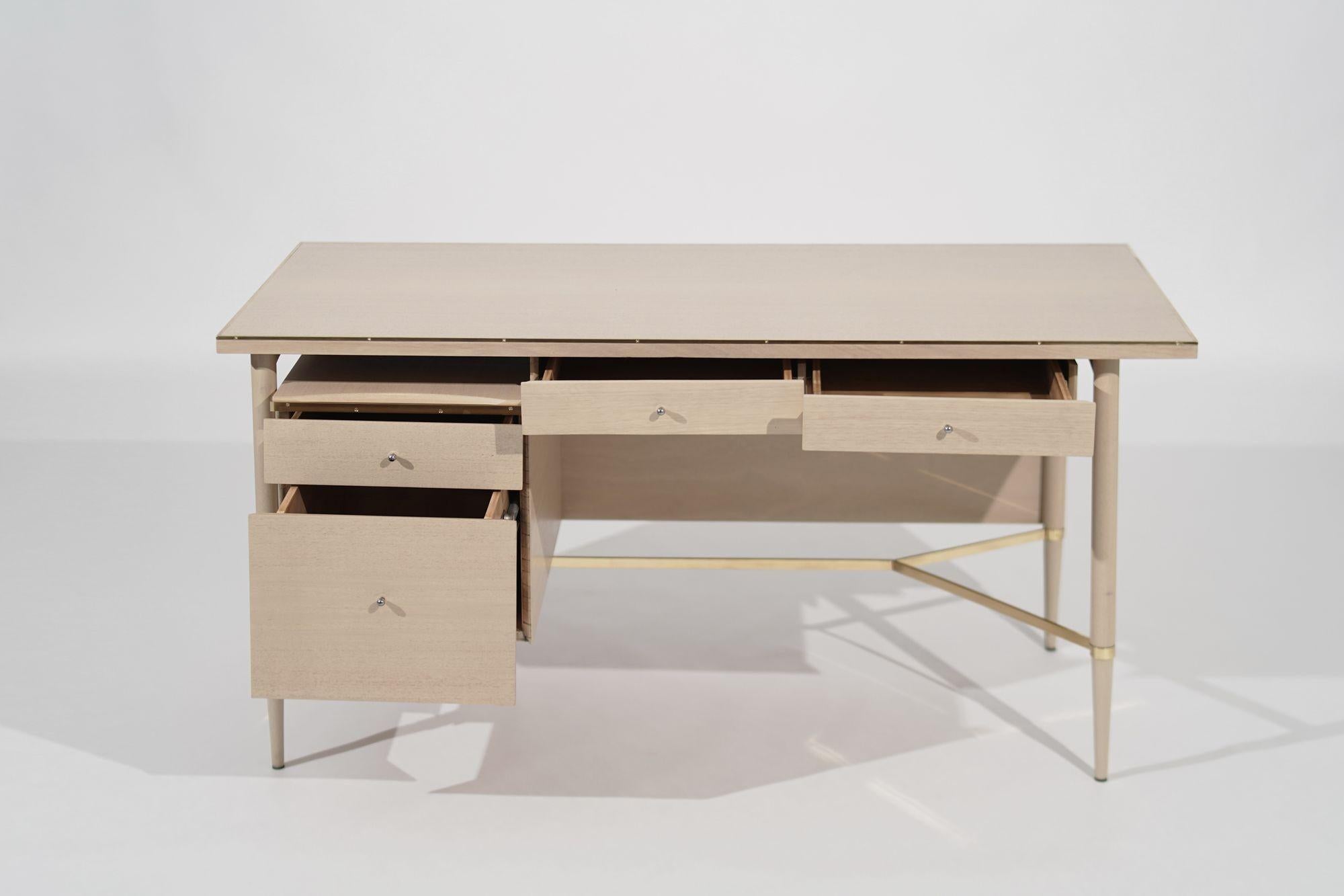 20th Century Bleached Mahogany Desk by Paul McCobb, Connoisseur Collection, C. 1950s For Sale