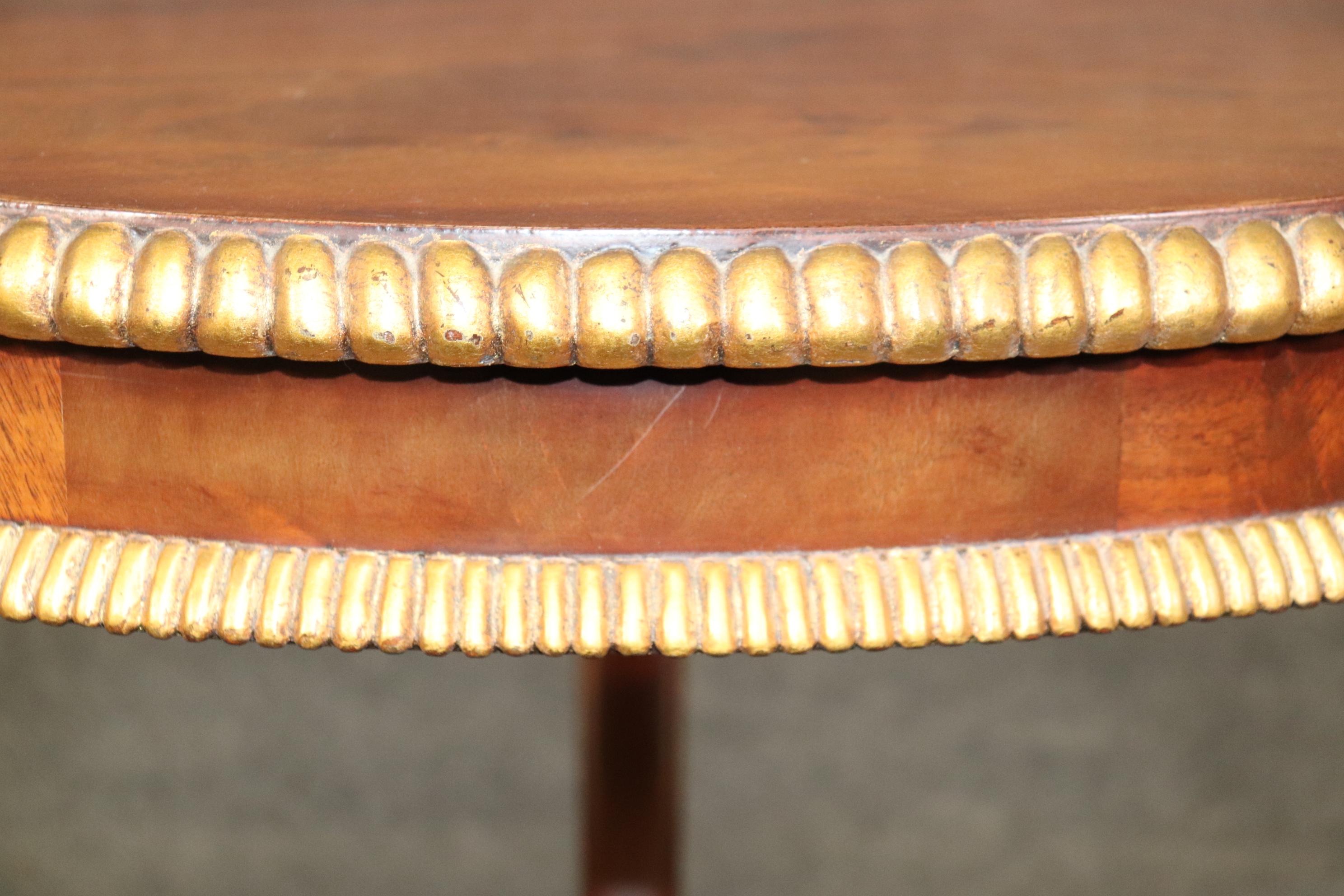 Bleached Mahogany French Louis XV Style Gilded Center Table 7