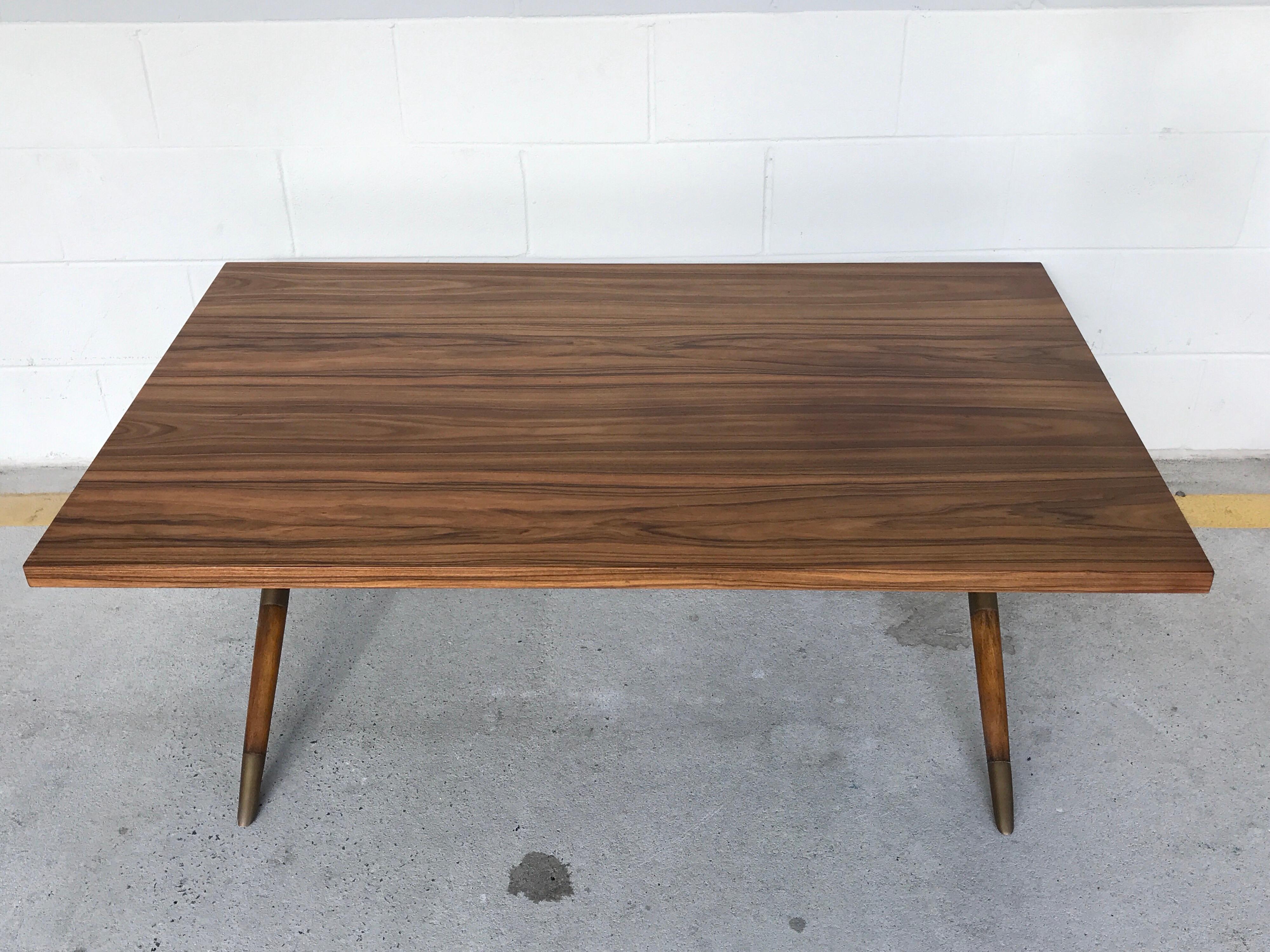 Bleached Mahogany X-Based Coffee Table in the Style of T.H. Robsjohn-Gibbings 2