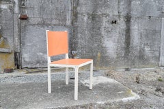 Bleached Maple and Leather Modern Dining Chair
