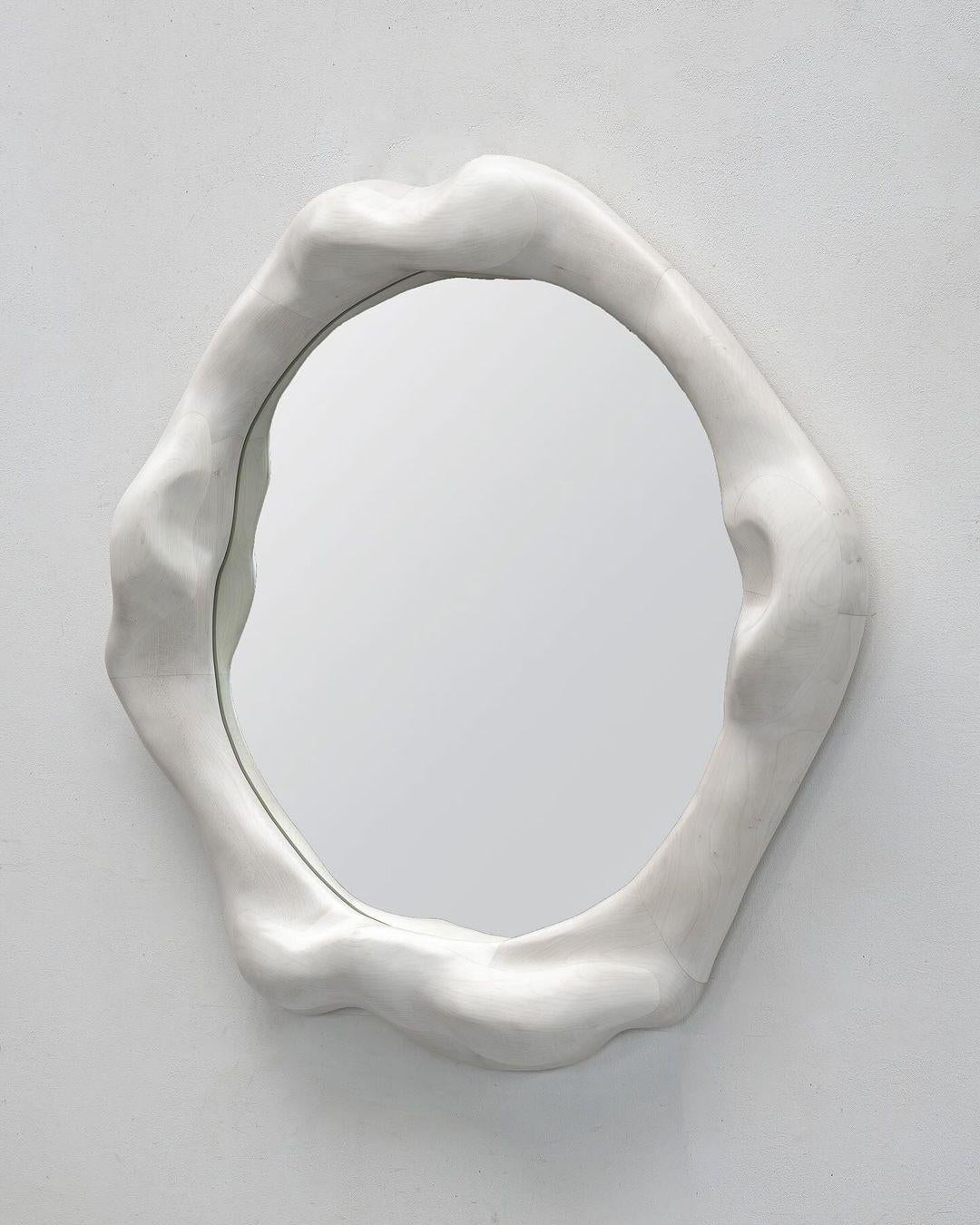 Post-Modern Bleached Maple Mirror by Alexander Knysch For Sale