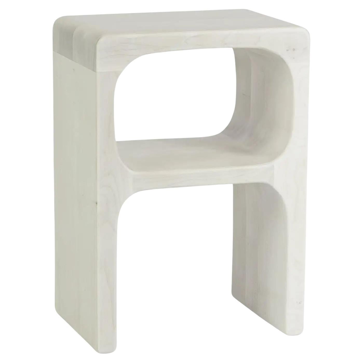 Bleached Maple Side Table by Alexander Knysch For Sale