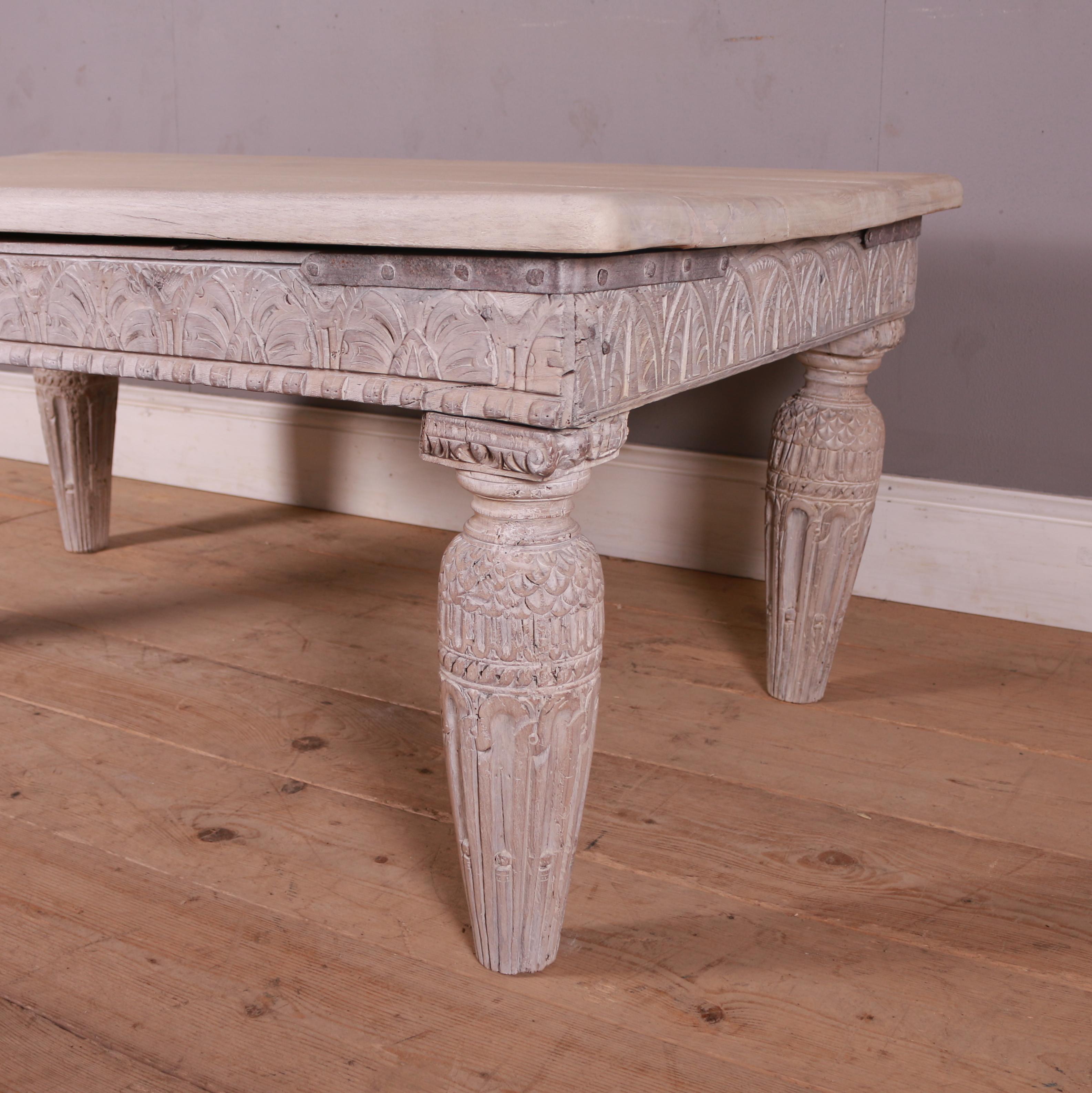 Unusual early 19th C English bleached oak coffee table. 1820.

Reference: 7548

Dimensions
54 inches (137 cms) Wide
32.5 inches (83 cms) Deep
23.5 inches (60 cms) High.